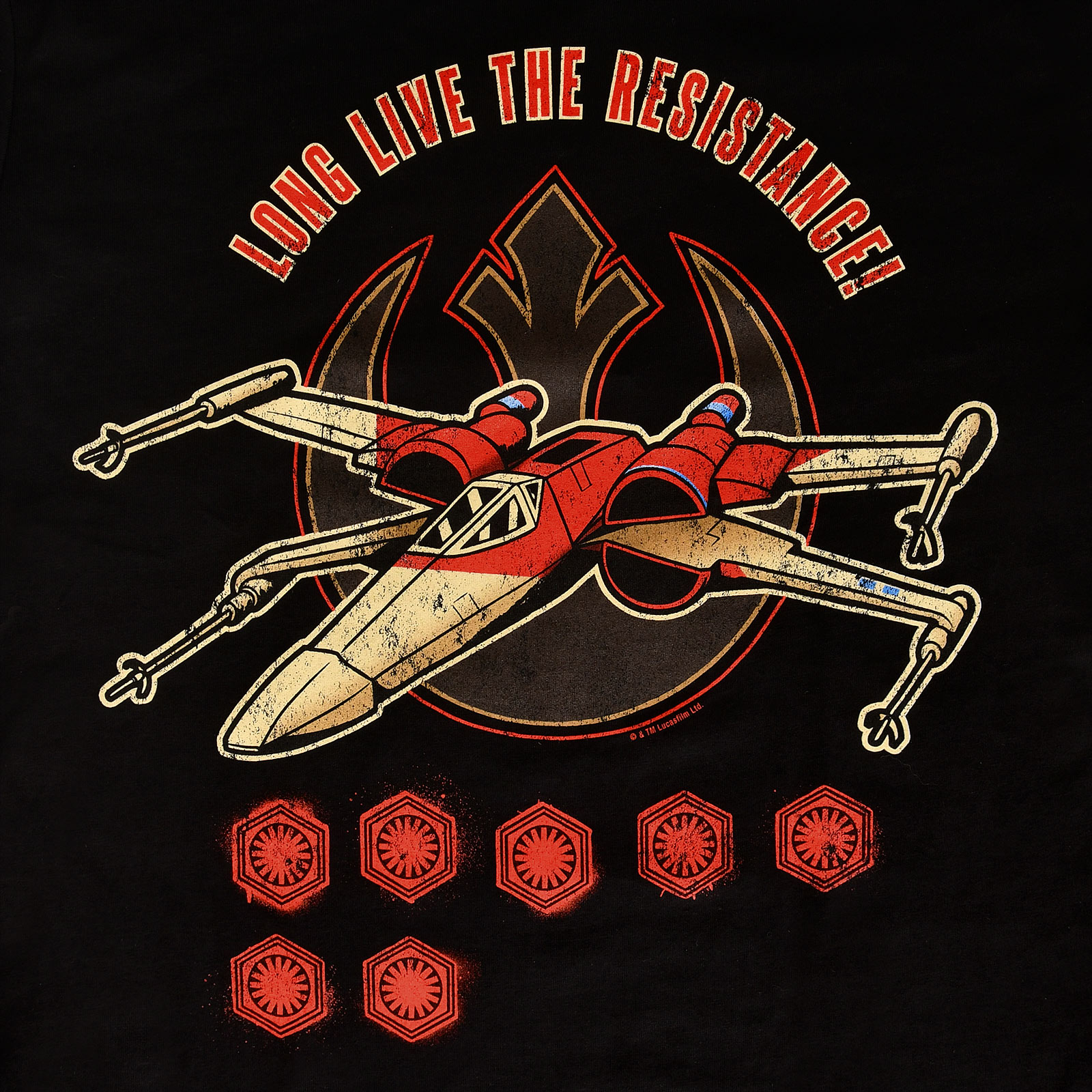 Star Wars - Long Live The Resistance T-Shirt zwart