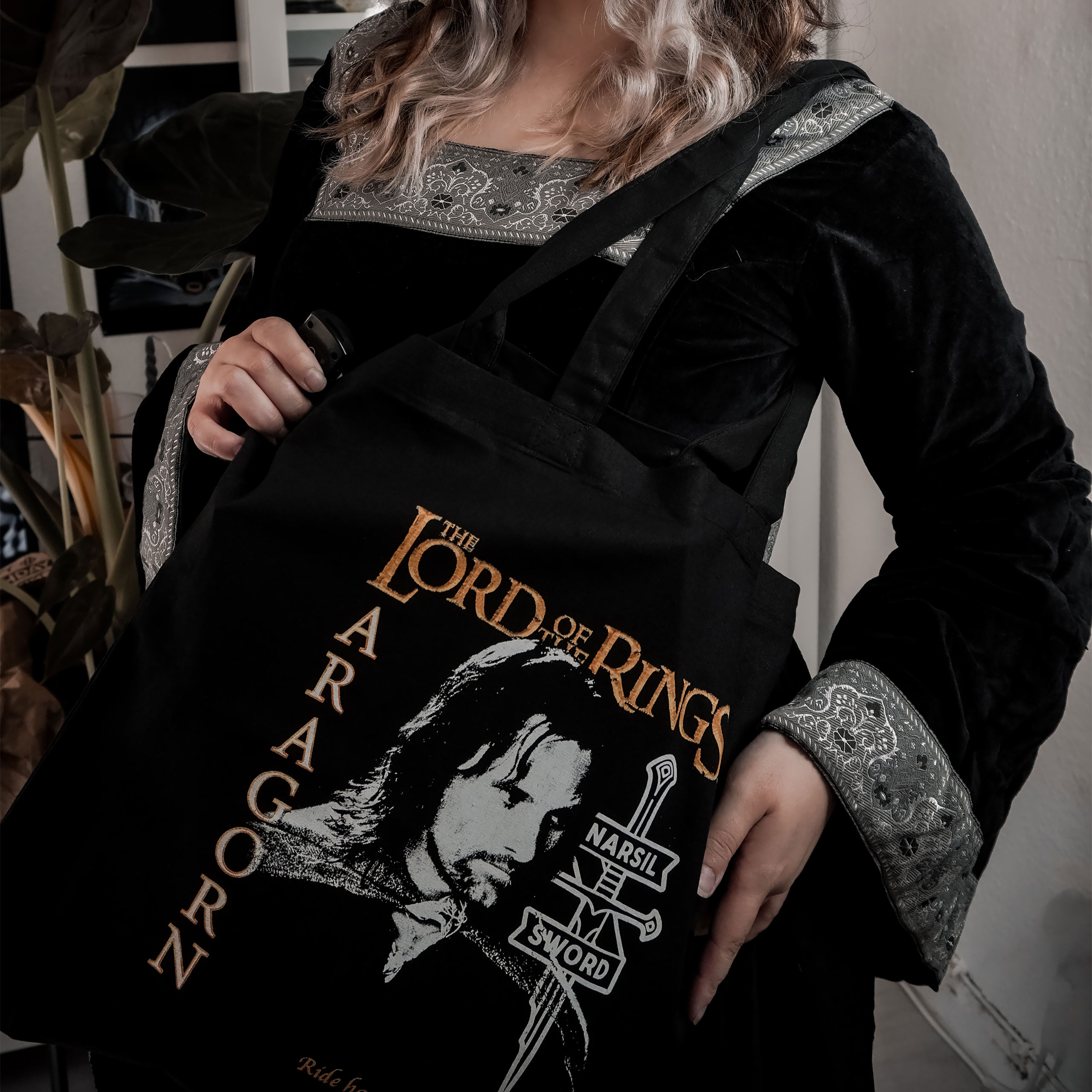 Lord of the Rings - Aragorn jute bag black