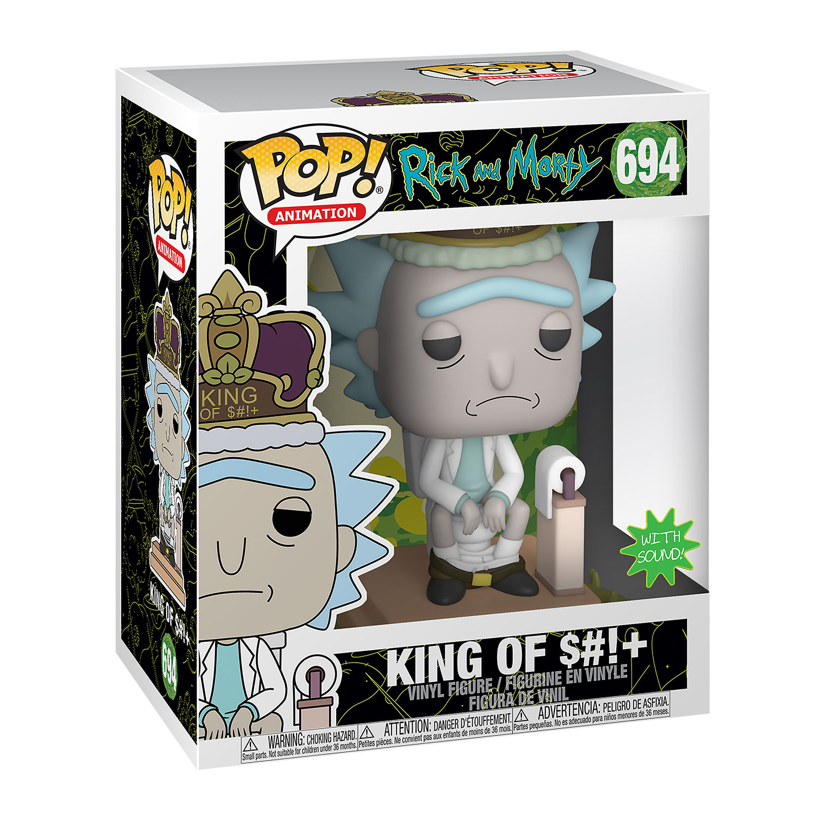 Rick and Morty - King Rick mit Sound Funko Pop Figur 17 cm