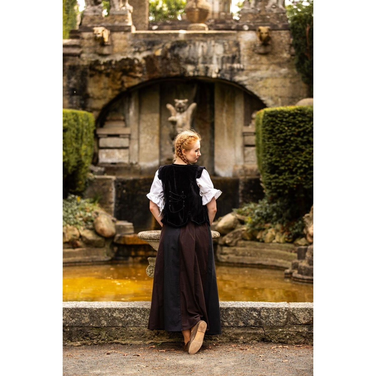 Chaleco de uniforme medieval Adaliz negro