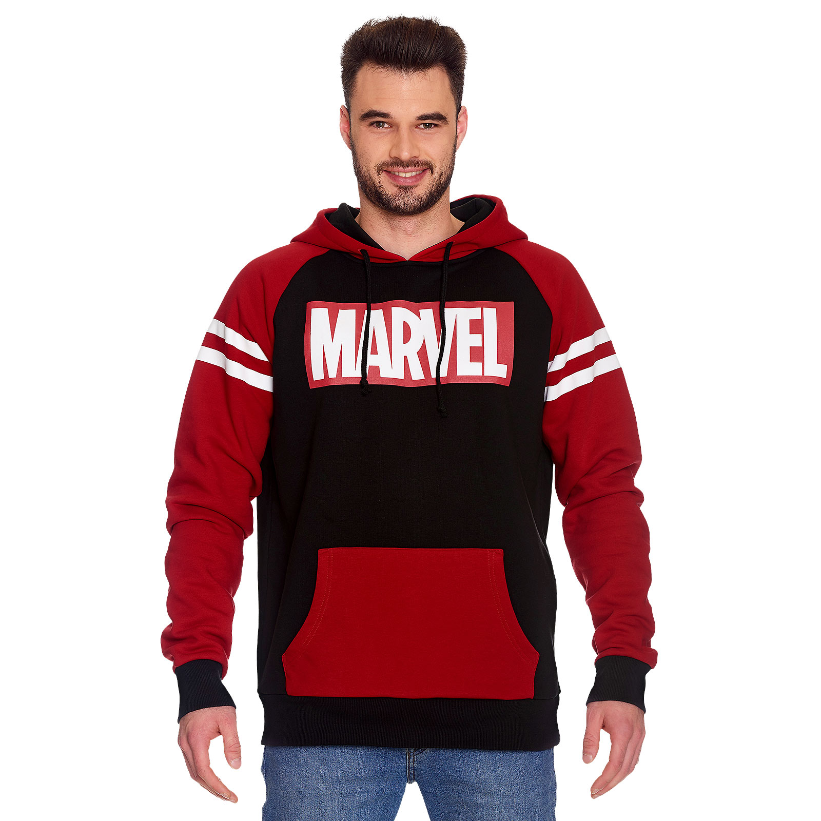 Marvel - Logo Hoodie rood-zwart
