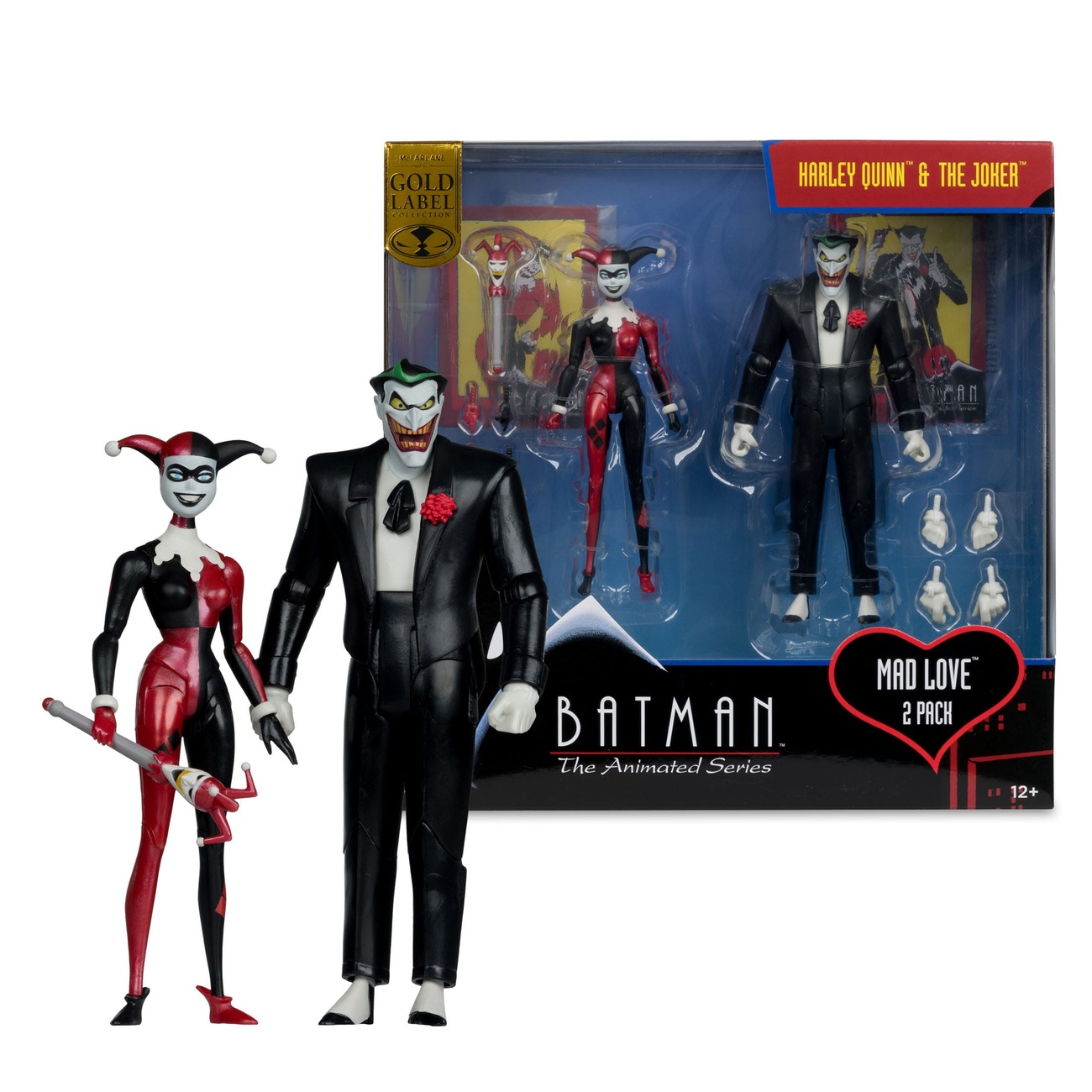 Batman: The Animated Series Figuras de acción DC Direct Harley Quinn & The Joker (Mad Love) (Gold Label) 18 cm