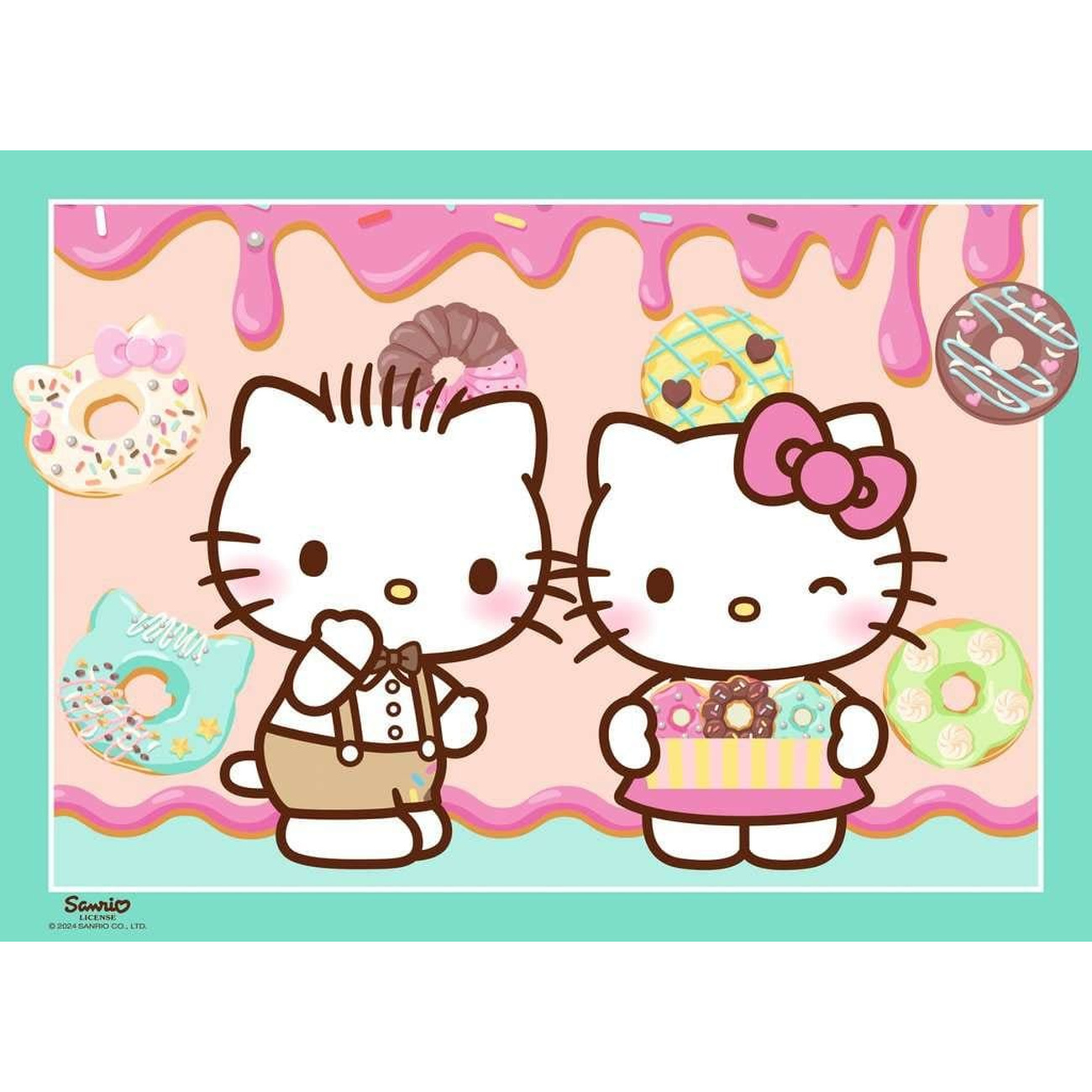 Hello Kitty Puzzels 4-pack Daar gaan we, Hello Kitty! (4x100 stukjes)