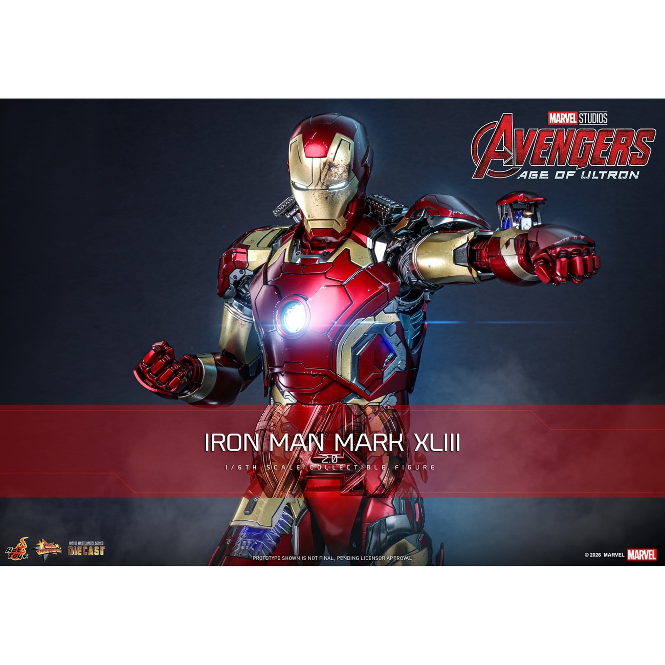Vengadores: La Era de Ultrón - Iron Man Mark XLIII Masterpiece Diecast figura de acción 1:6