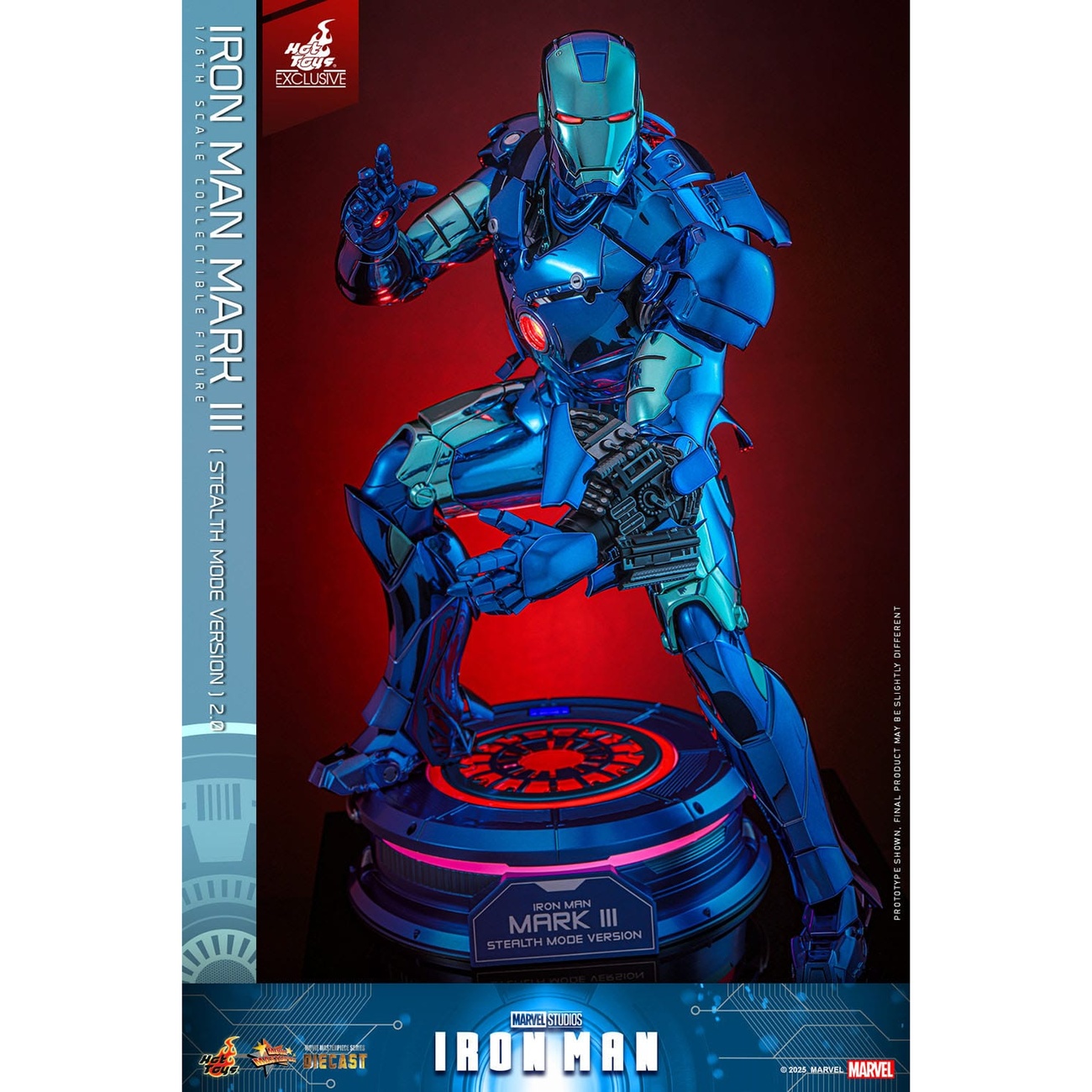Iron Man Movie Masterpiece Diecast figurka akcji 1/6 Iron Man Mark III (Stealth Mode Ver.) 2.0 Hot Toys Exclusive 33 cm