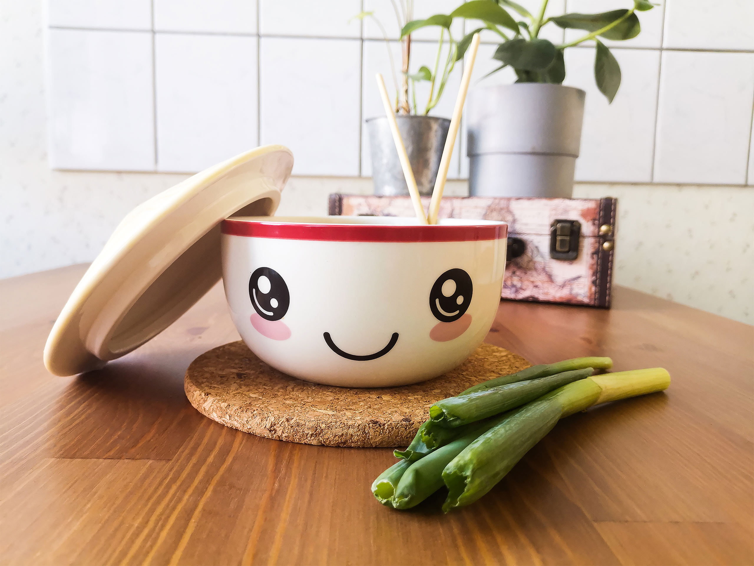 Kawaii Bowl with Lid for Anime Fans