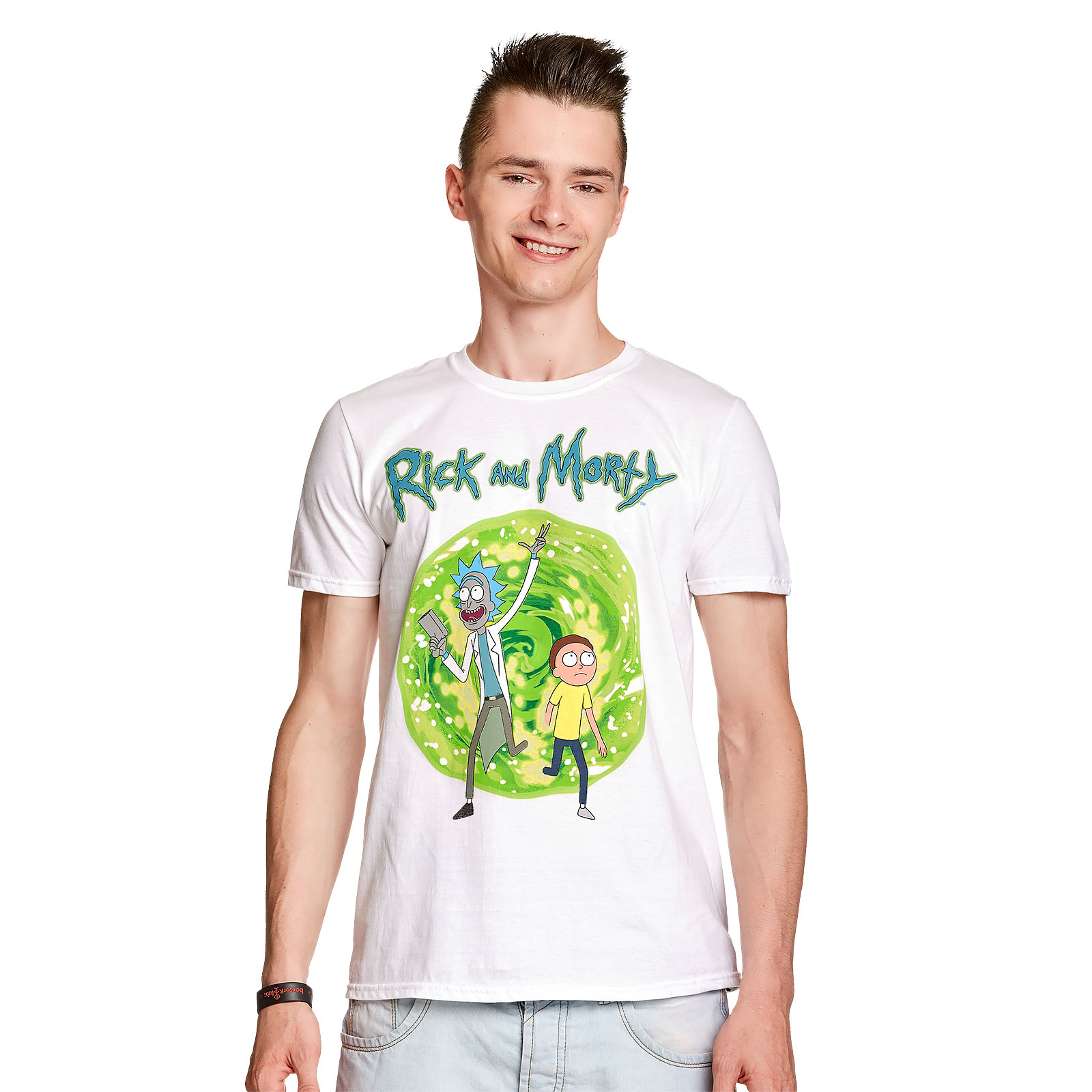 Rick en Morty - Portal T-shirt wit