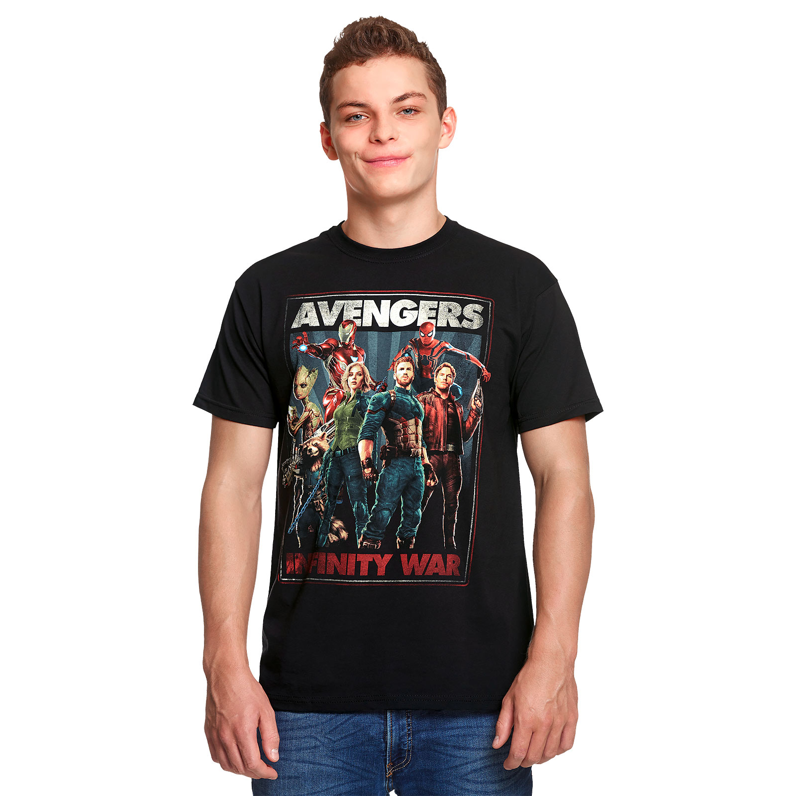 Avengers - T-shirt collage Infinity Heroes noir