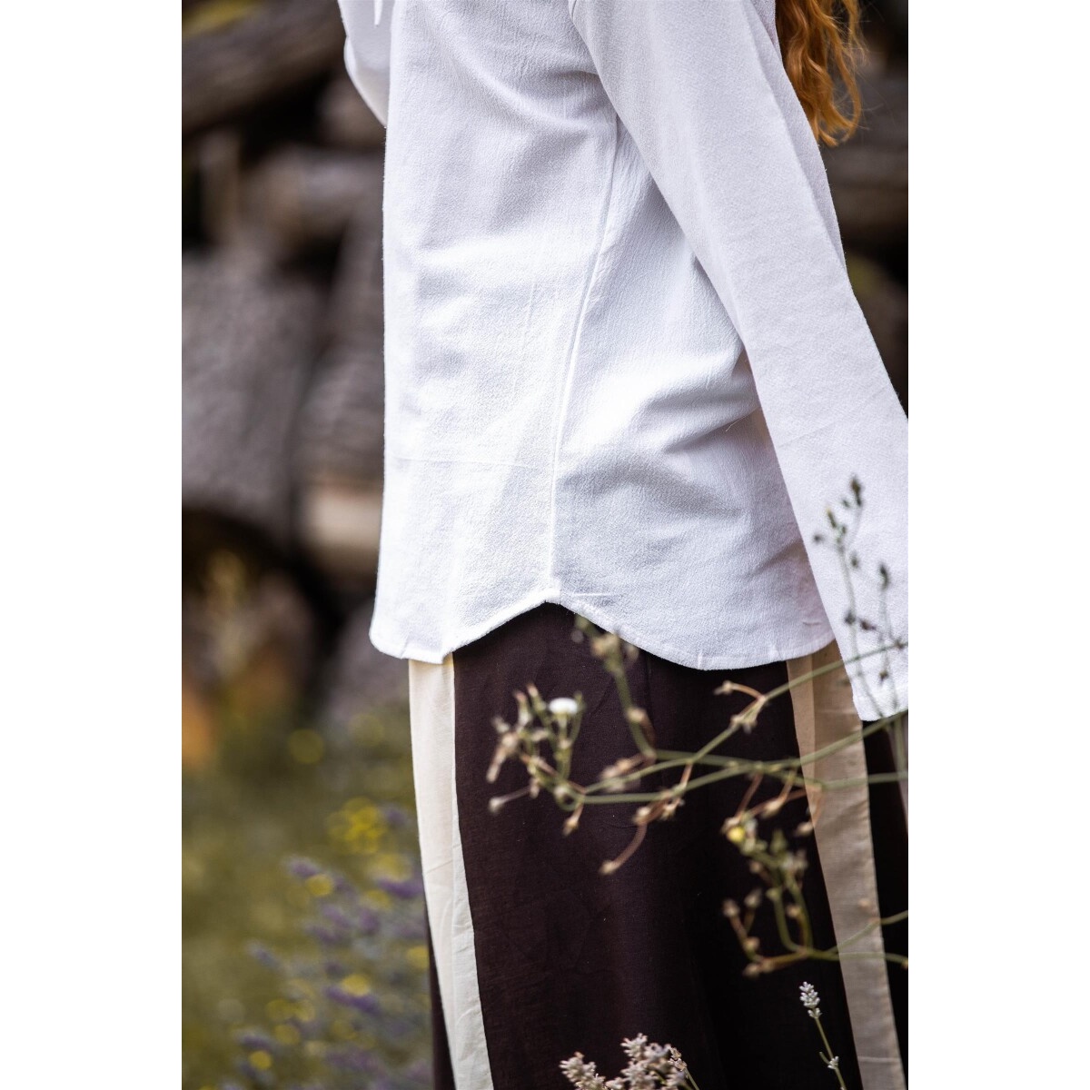 Blusa medieval Tilda blanca