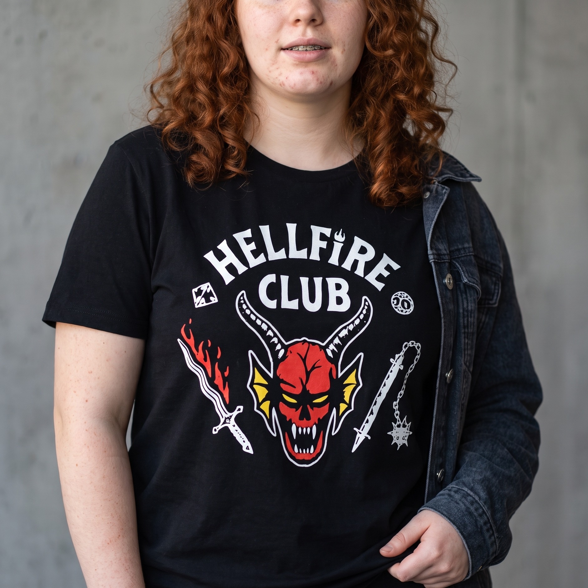 Stranger Things - Hellfire Club Logo T-Shirt schwarz