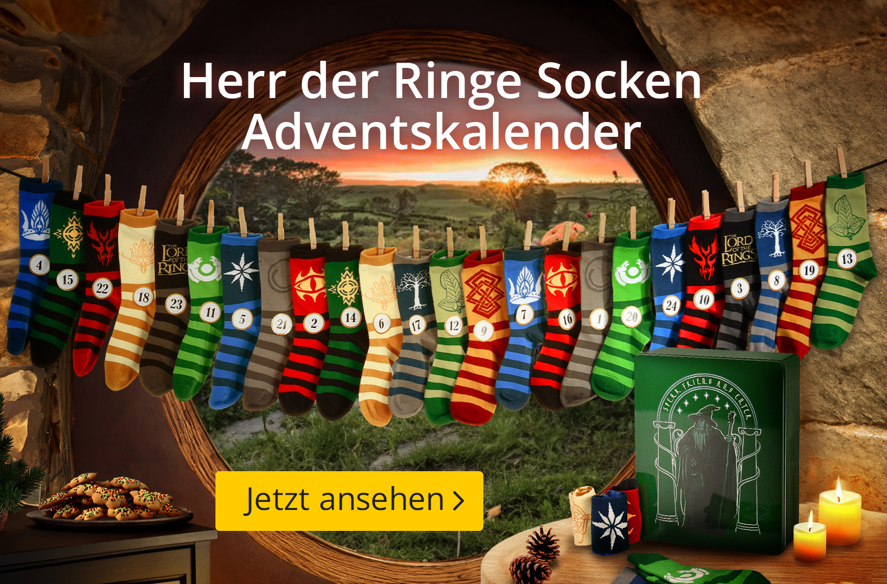 Herr der Ringe Socken Adventskalender zum Befüllen - 44,95€