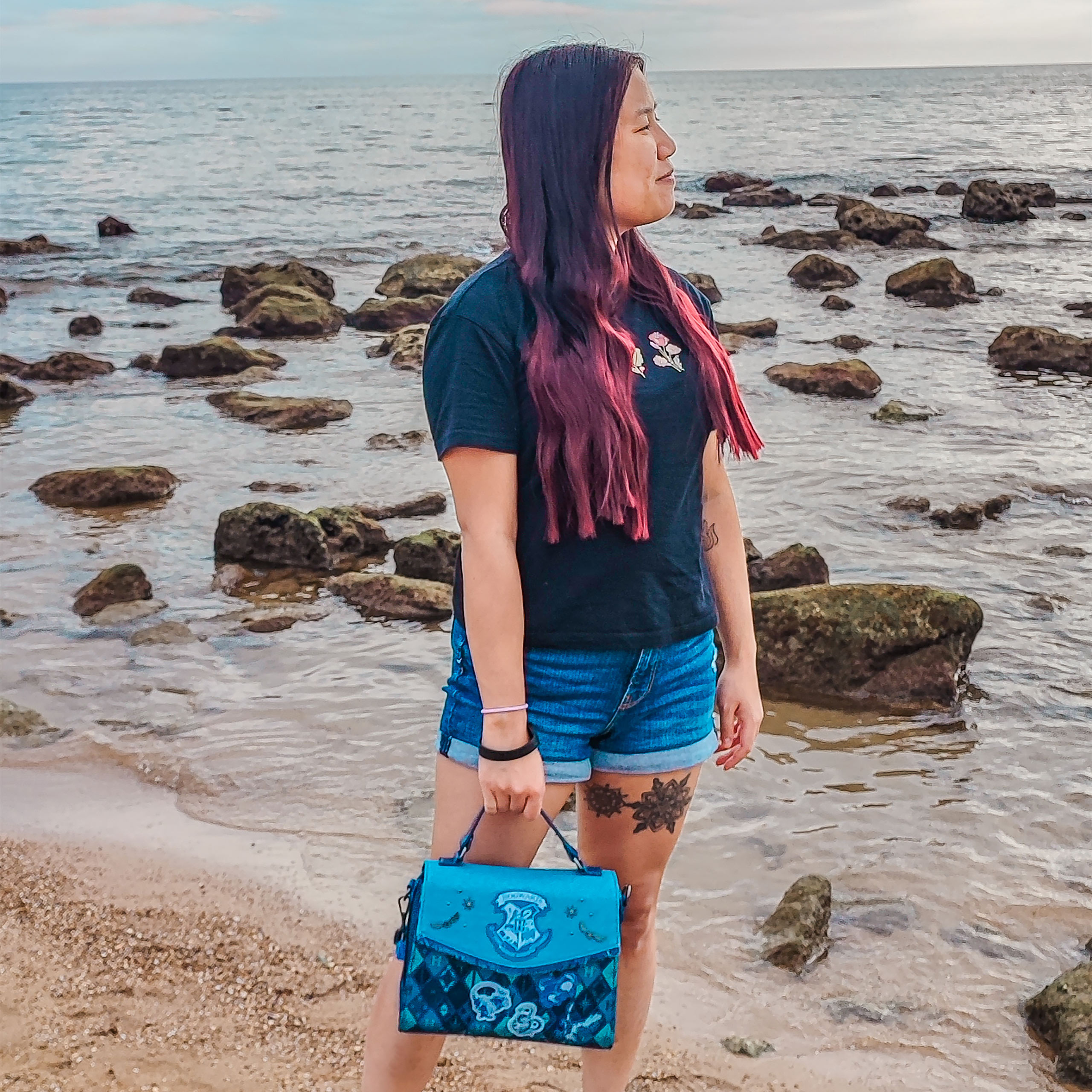 Harry Potter – Torba crossbody Hogwarts z denimu