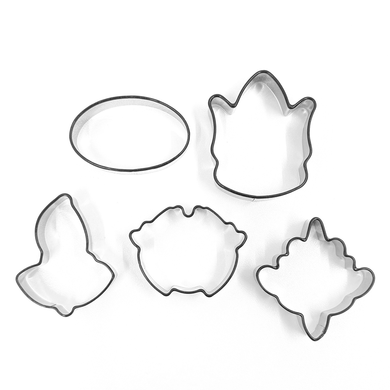 El Señor de los Anillos - Set de 5 cortadores de galletas con símbolos en bolsa de tela