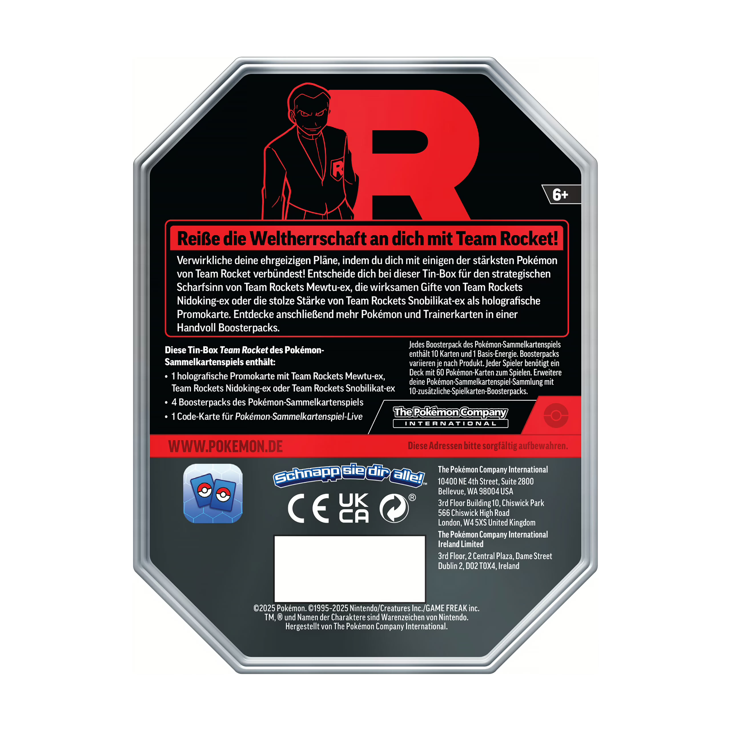 Pokemon - Team Rocket Mewtu-Ex Sammelkarten Box