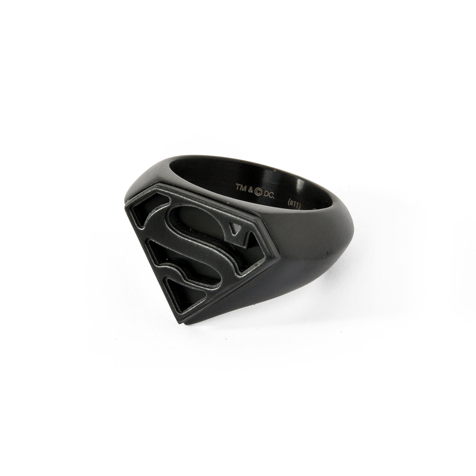 Superman Embleem Ring Zwart