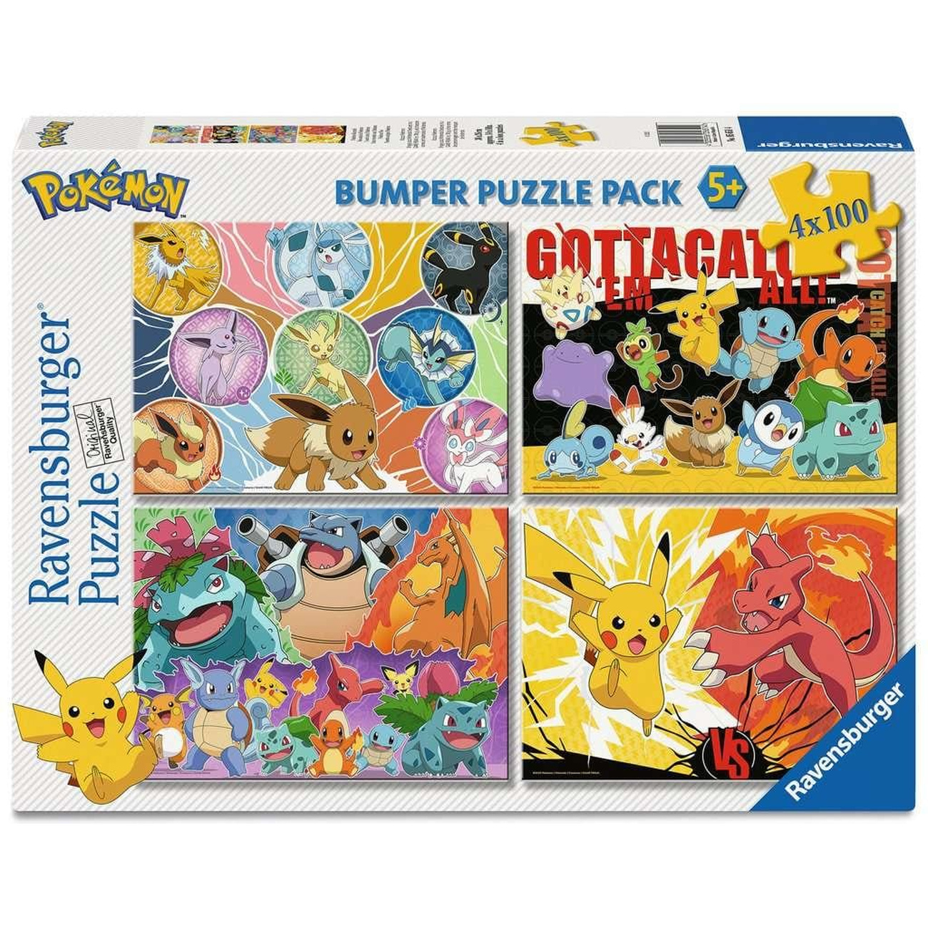 Pokémon Puzzles 4-Pack Pokémon Buddies (4x100 Pieces)