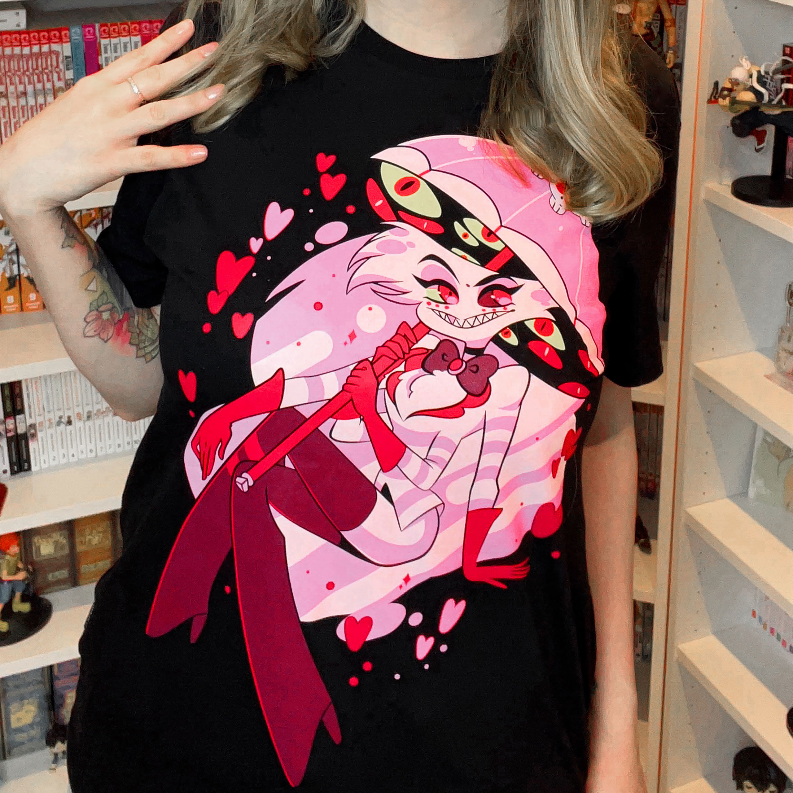 Spider Demon Angel T-Shirt for Hazbin Hotel Fans Black