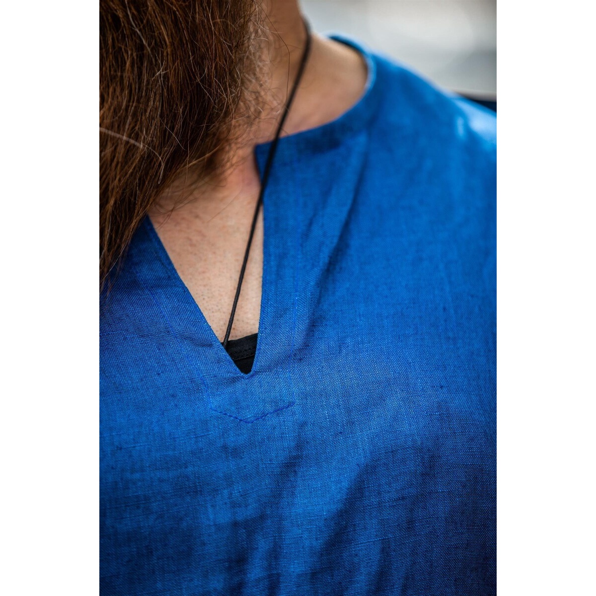 Mittelalter Leinentunika Halvar blau