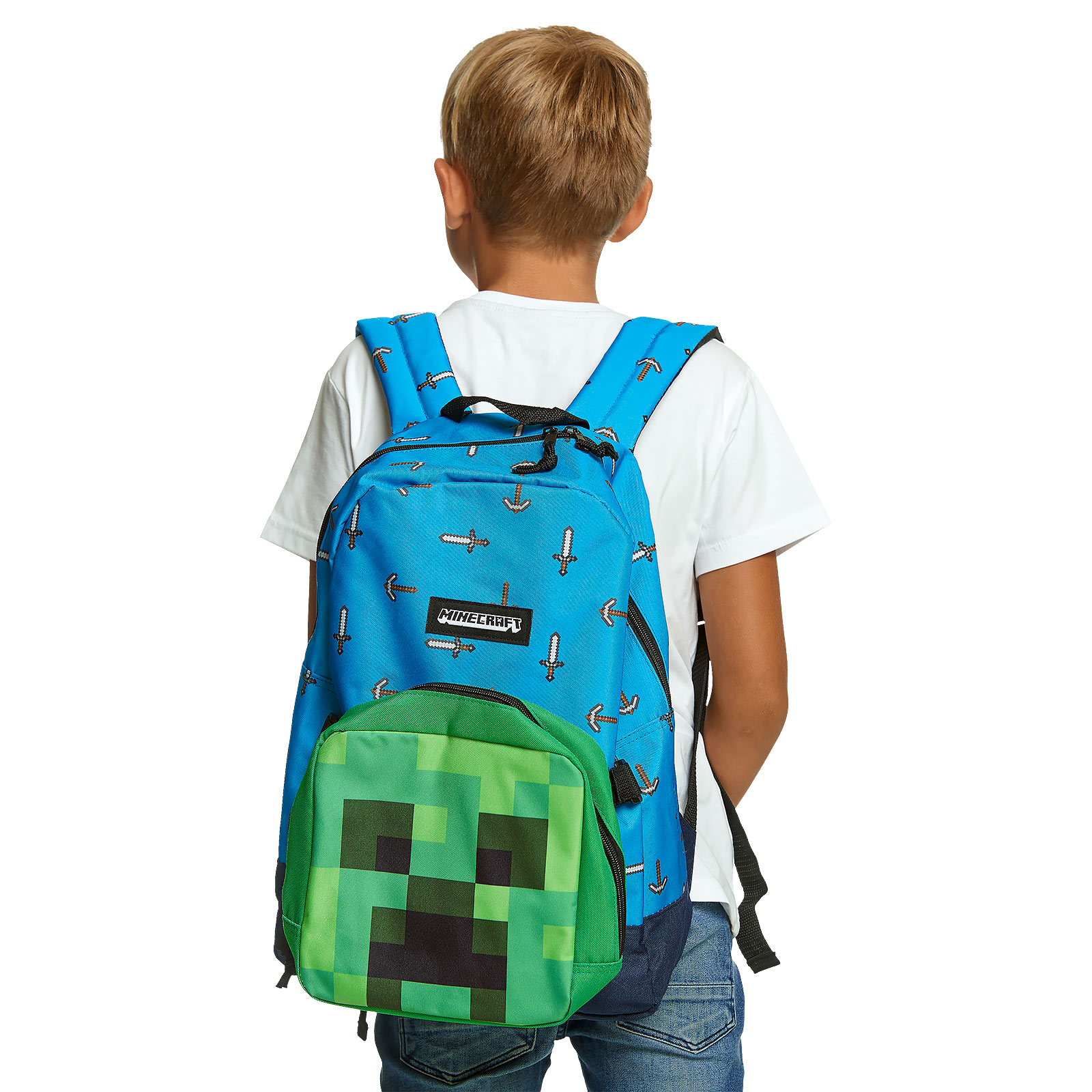 Minecraft - Sac à dos épée & hache avec mini sac Creeper