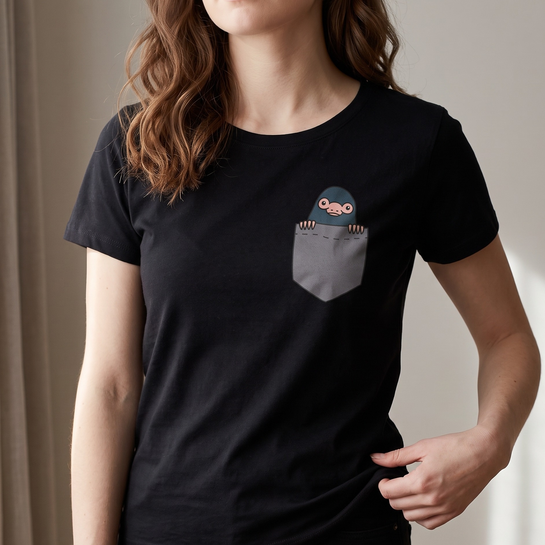 Pocket Niffler - Fantastiska Vidunder T-shirt dam svart
