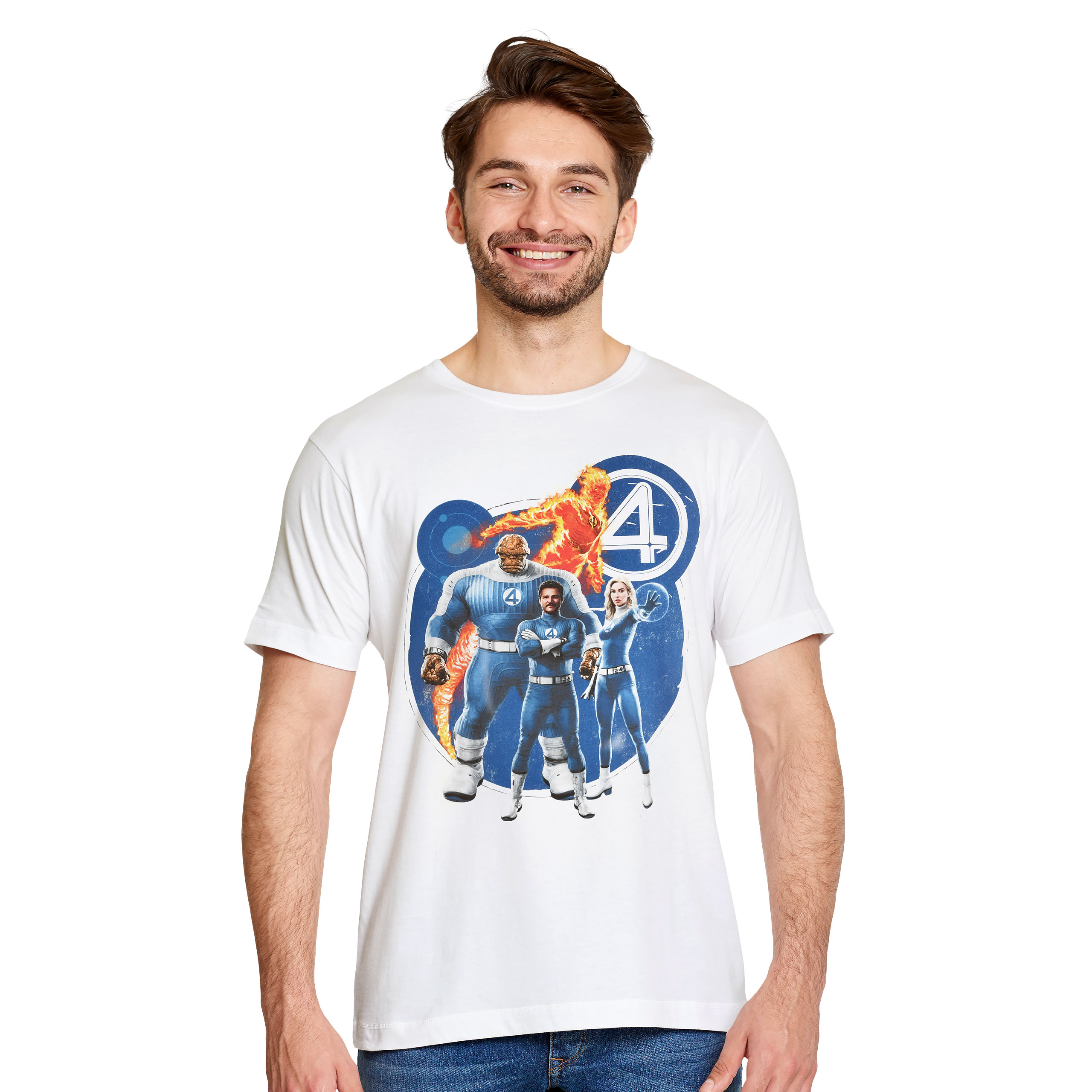 Fantastic Four - Camiseta de grupo blanca