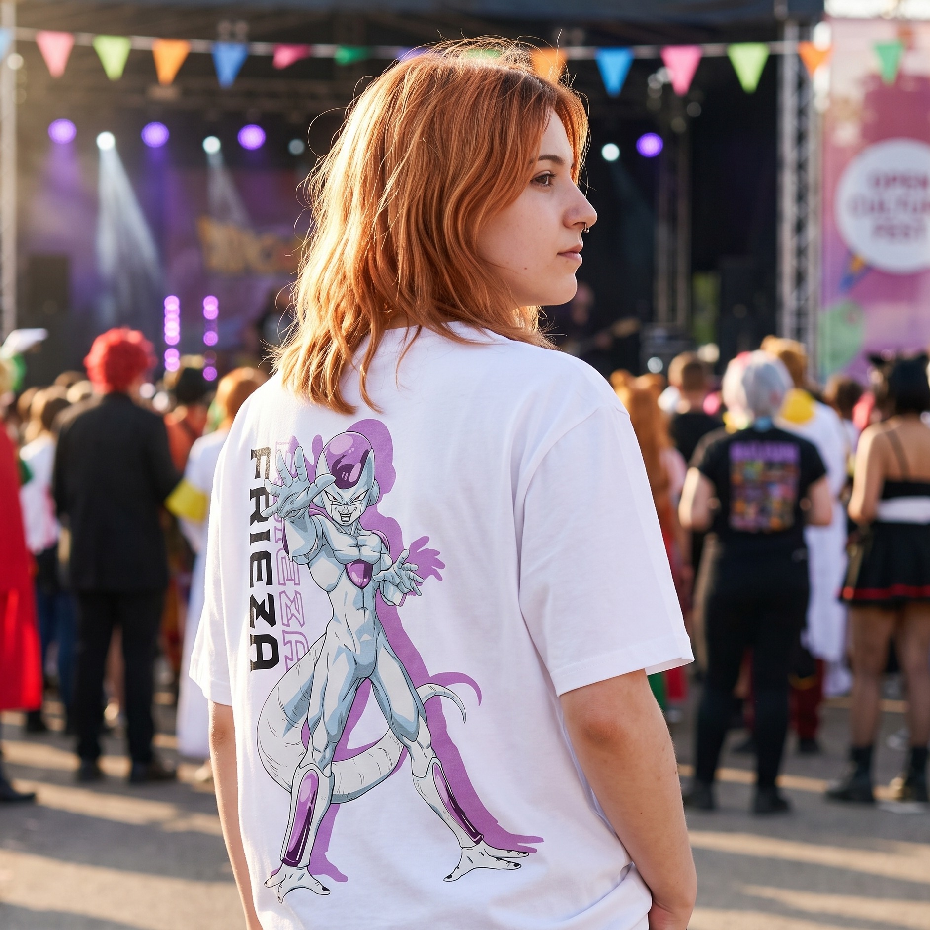 Dragon Ball Z - T-shirt oversize Freezer bianca