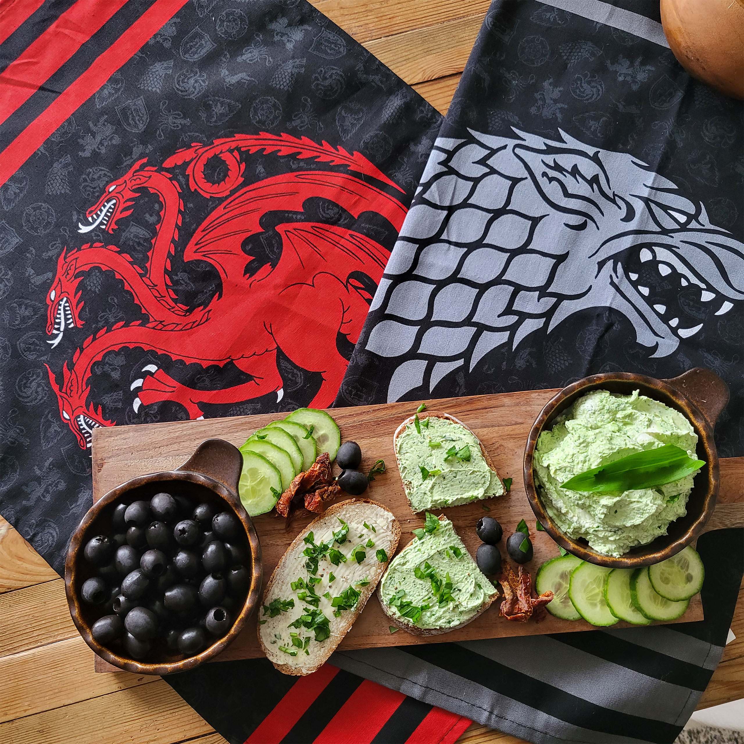 Stark en Targaryen Theedoeken Set - Game of Thrones
