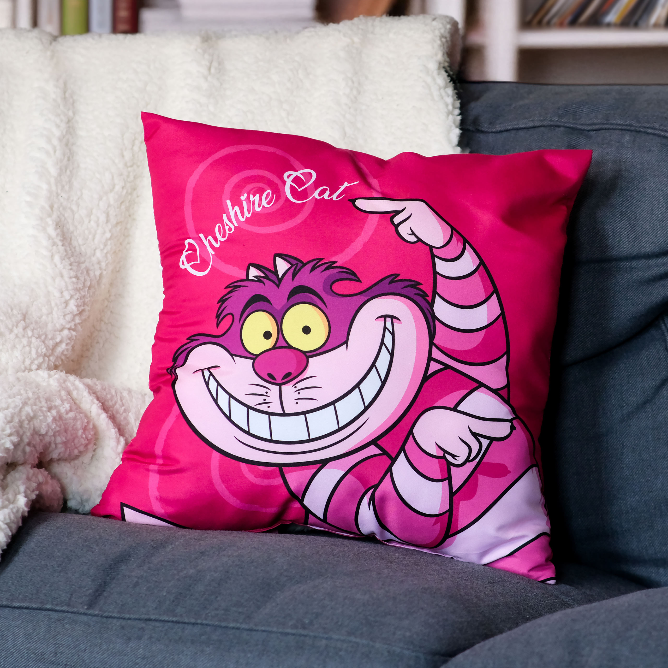 Chat du Cheshire Coussin - Alice au Pays des Merveilles