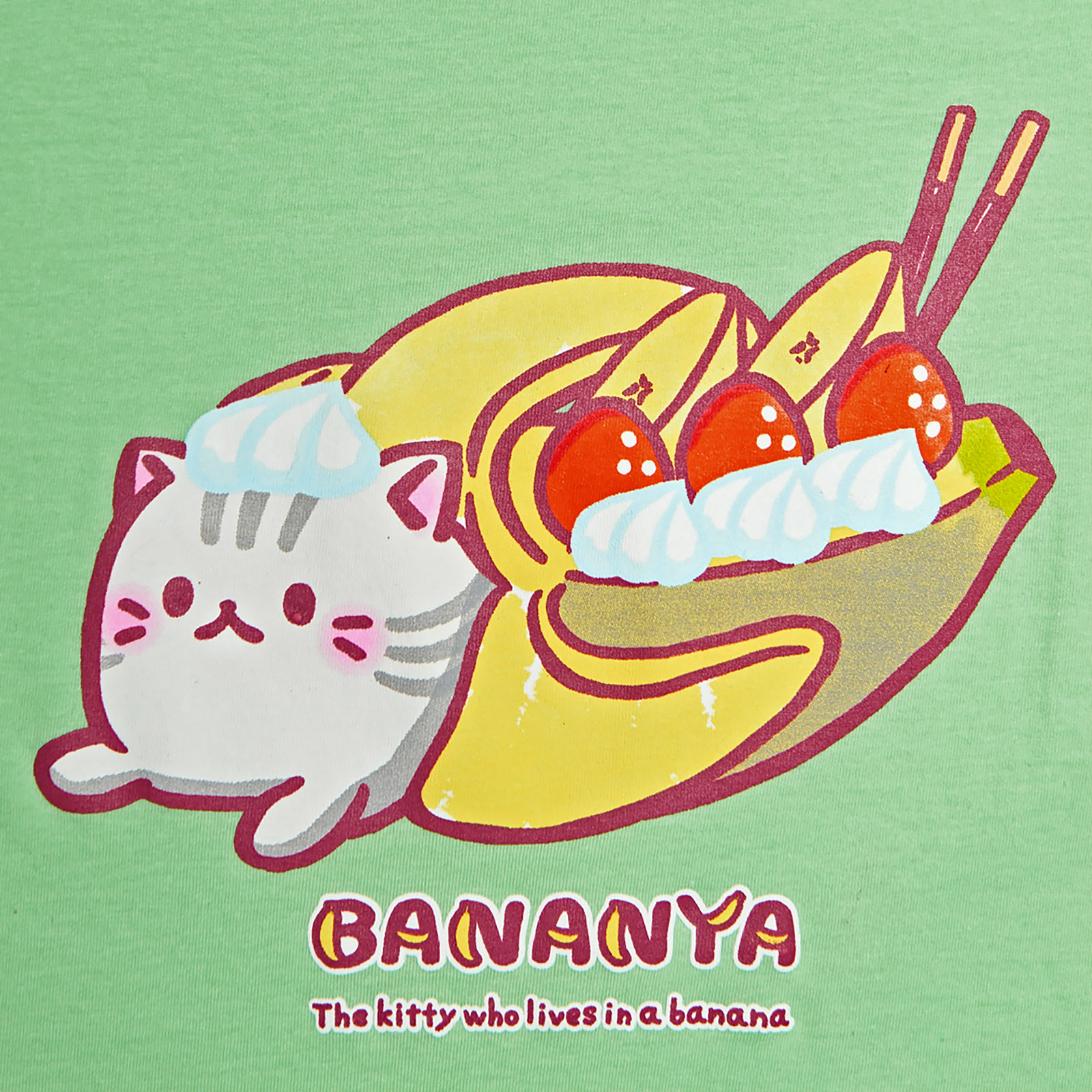 Bananya Split T-Shirt Damen grün