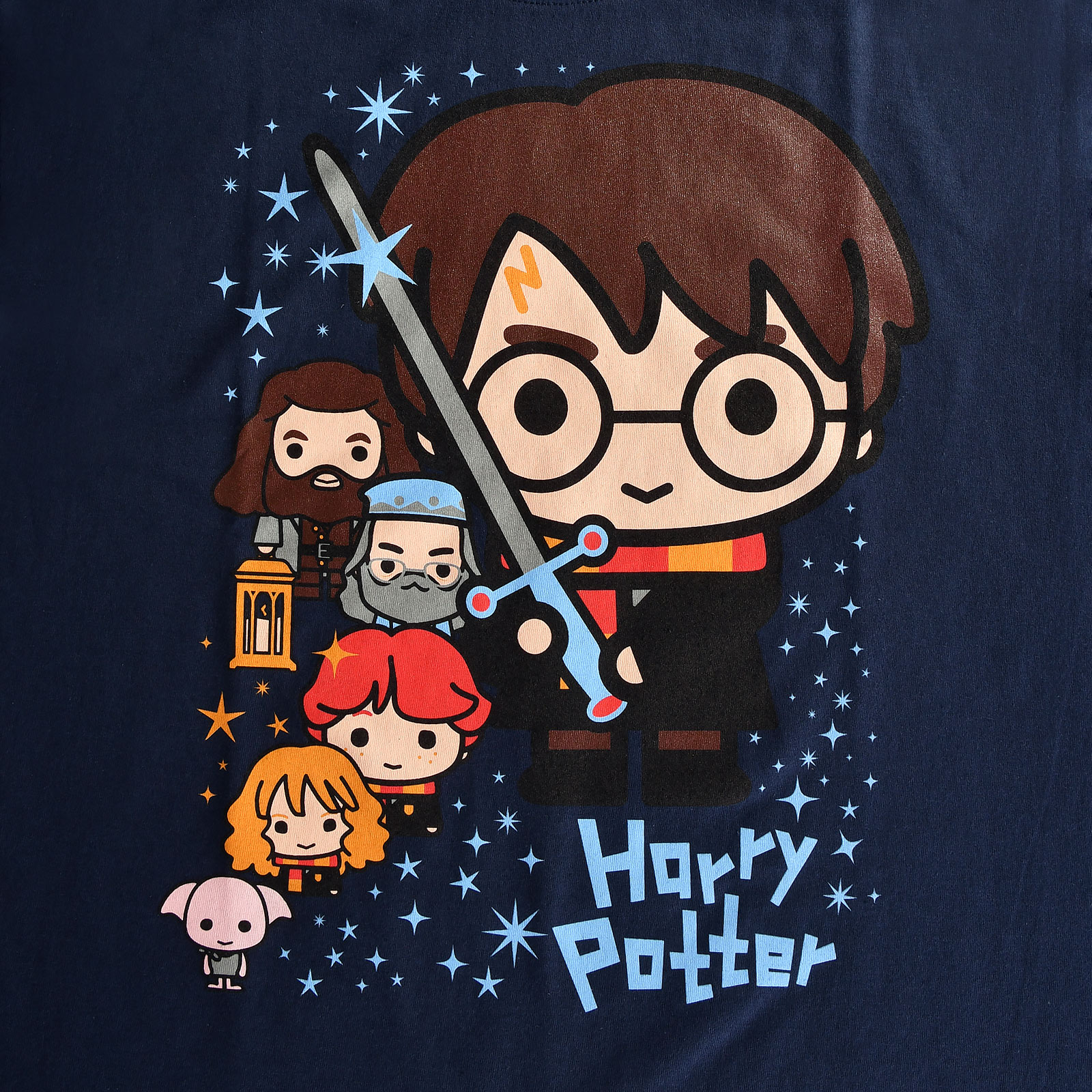 Harry Potter Et Amis T-Shirt Chibi Bleu