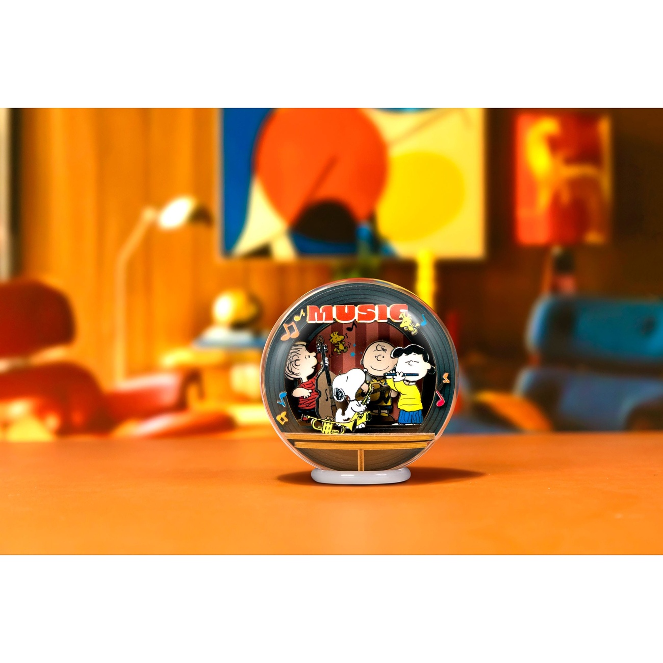 Peanuts Puremind Model Kit Wooden Theater Globe Night of Music