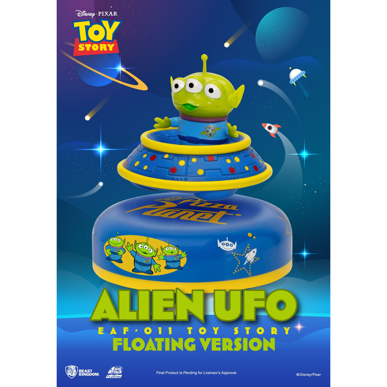 Toy Story Egg Attack modello fluttuante Alien UFO 6 cm