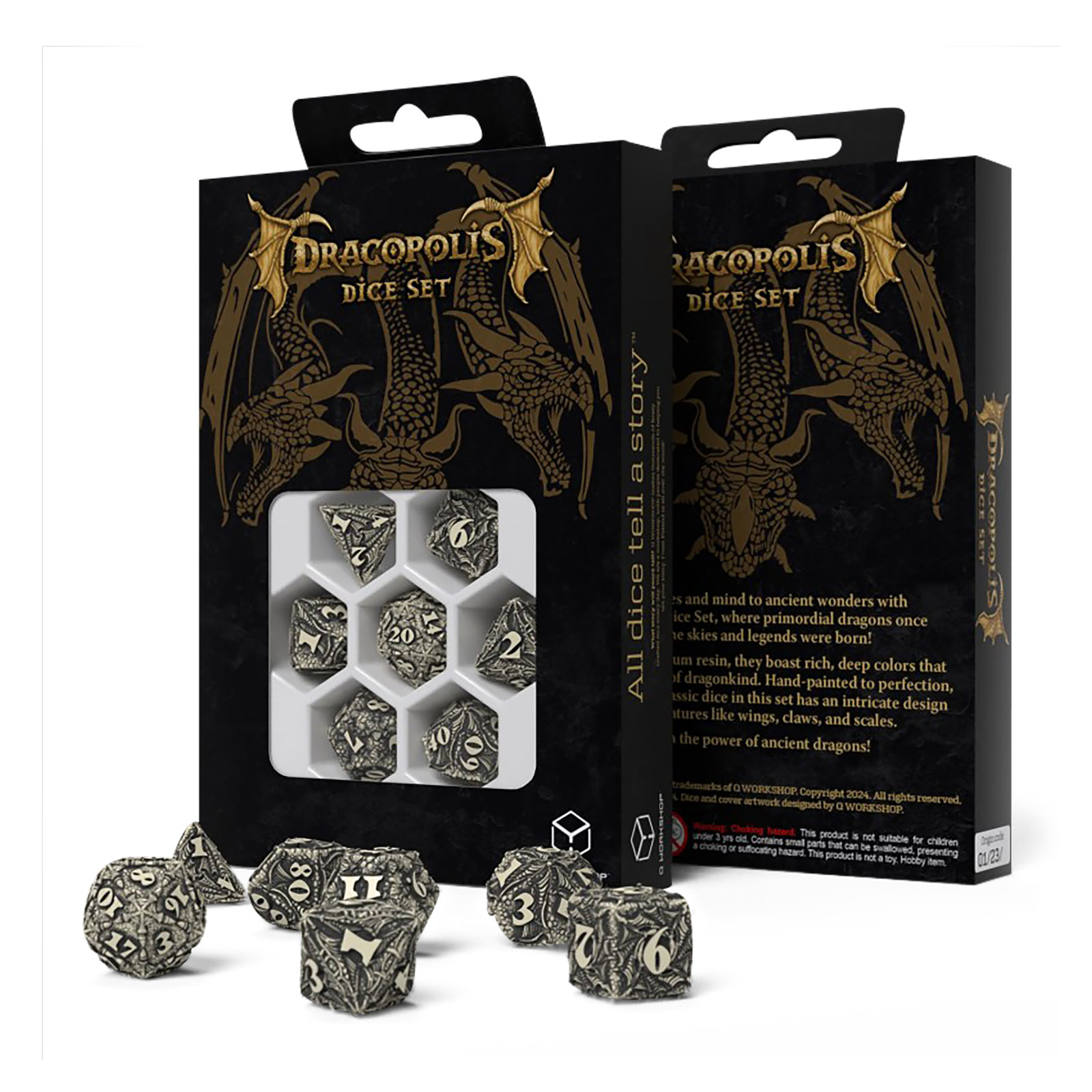 Dracopolis - Il set di dadi Blackfang Scandinavo 7pcs