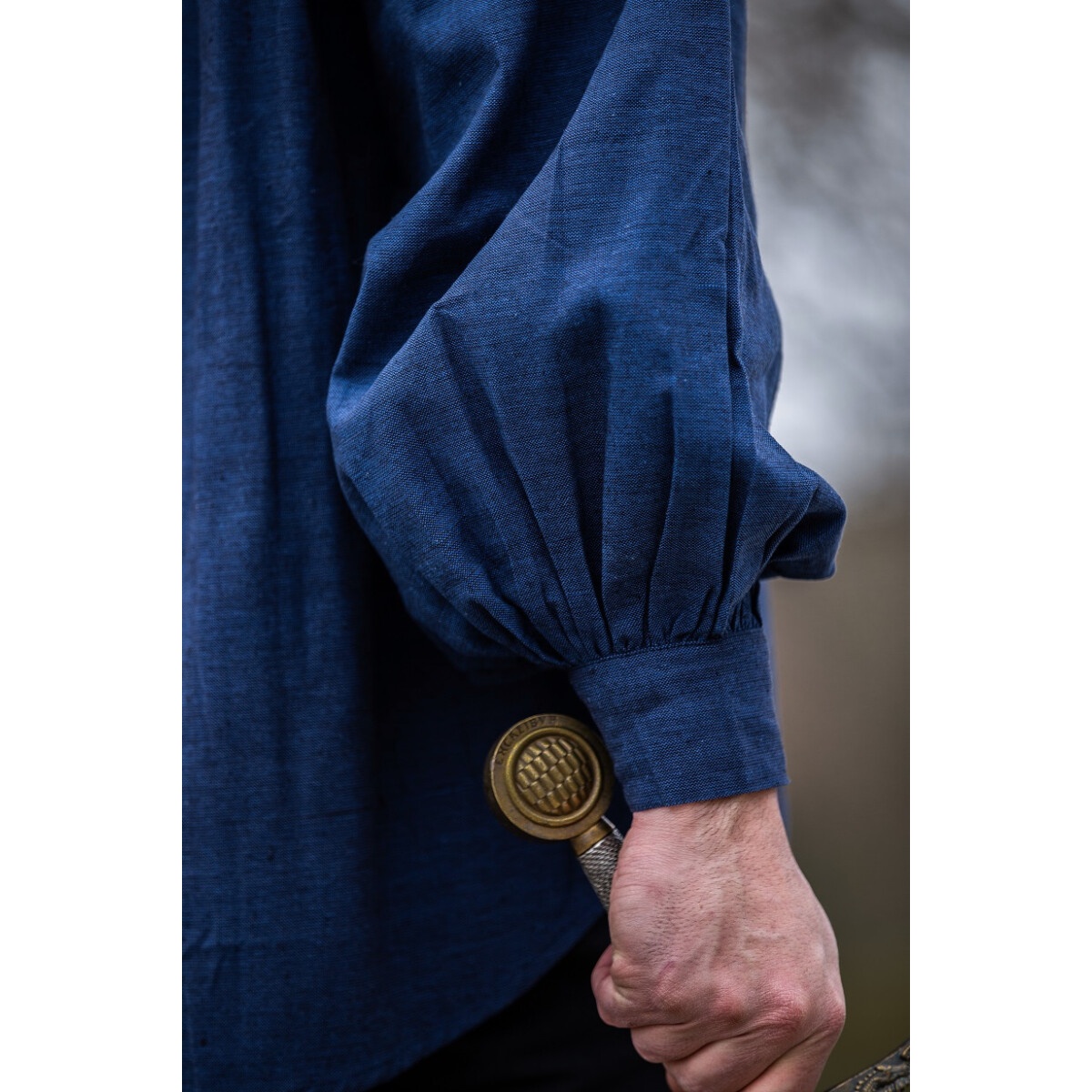 Camicia medievale Leopold blu