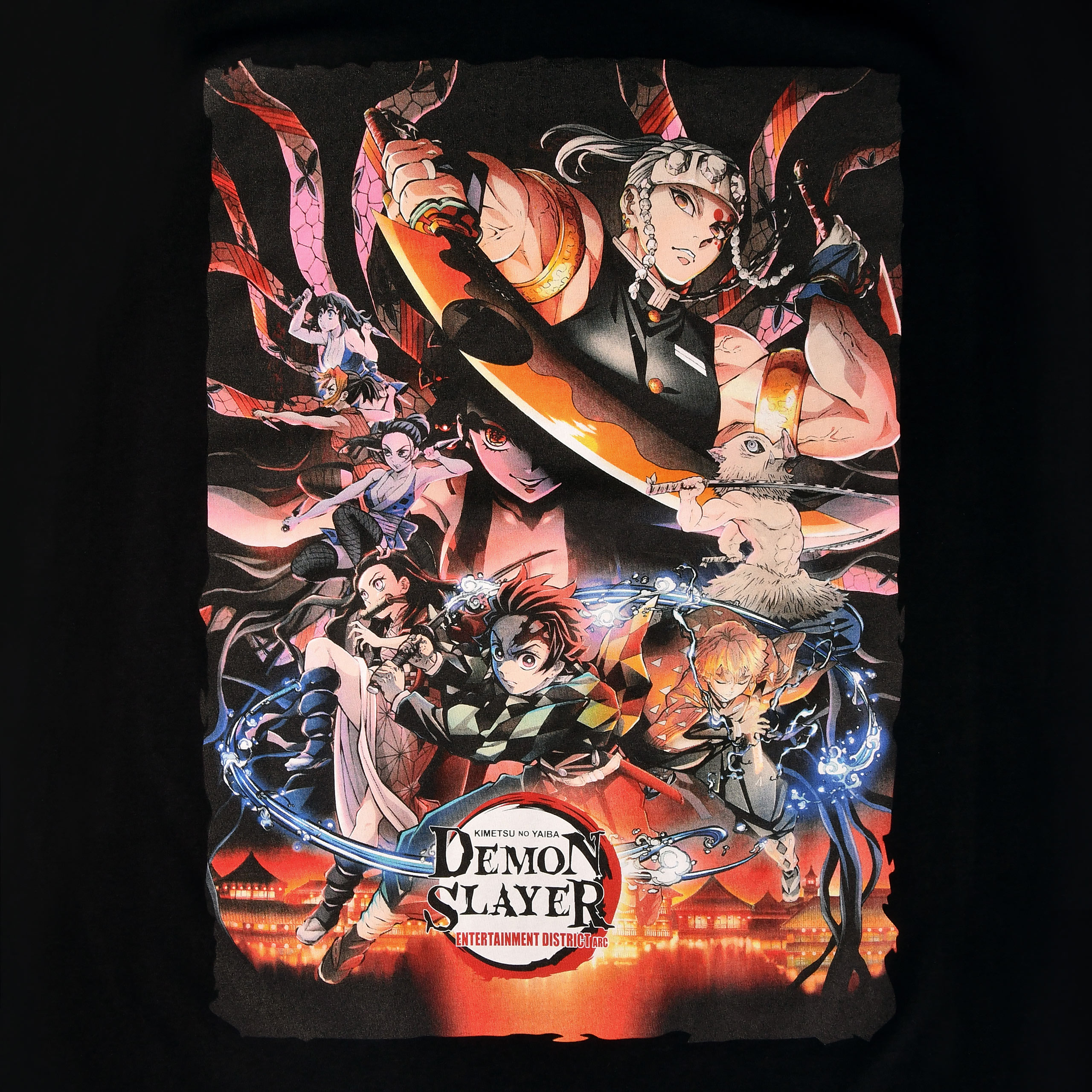 Demon Slayer - T-shirt dei personaggi nera