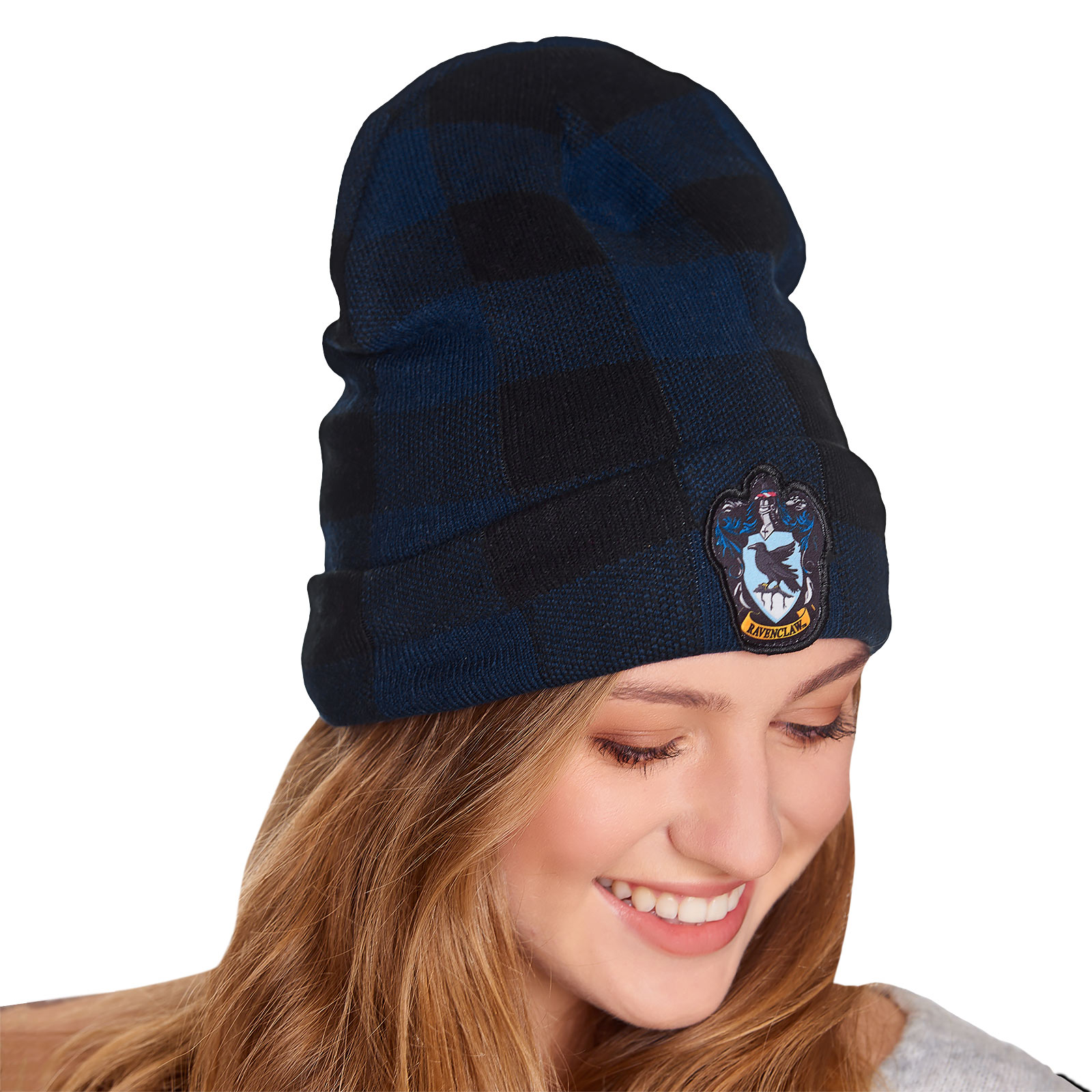 Harry Potter - Ravenclaw Crest Checkered Beanie