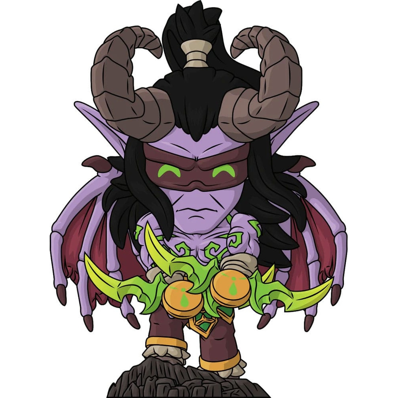 World of Warcraft Vinyl Figur Illidan Stormrage 13 cm