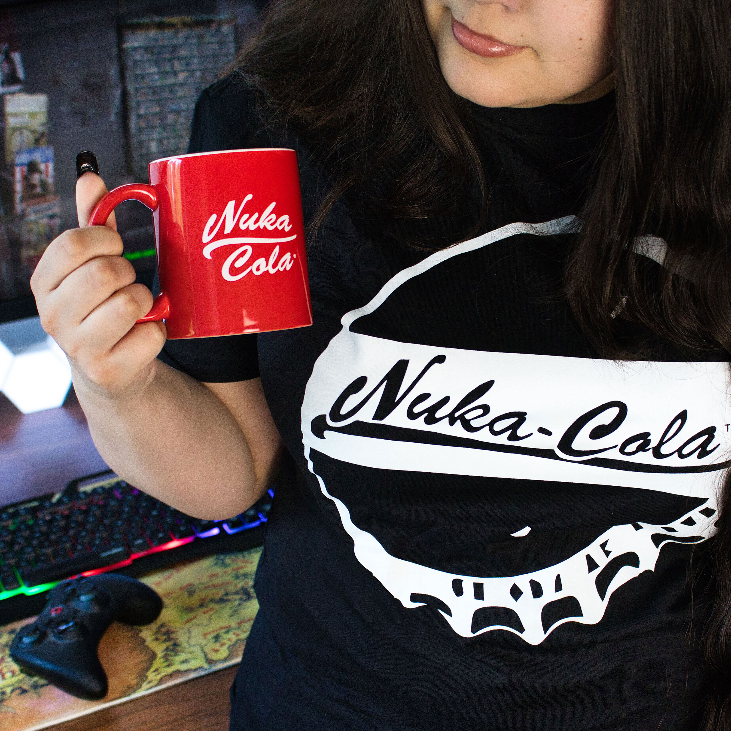 Fallout - T-shirt Nuka Cola nera