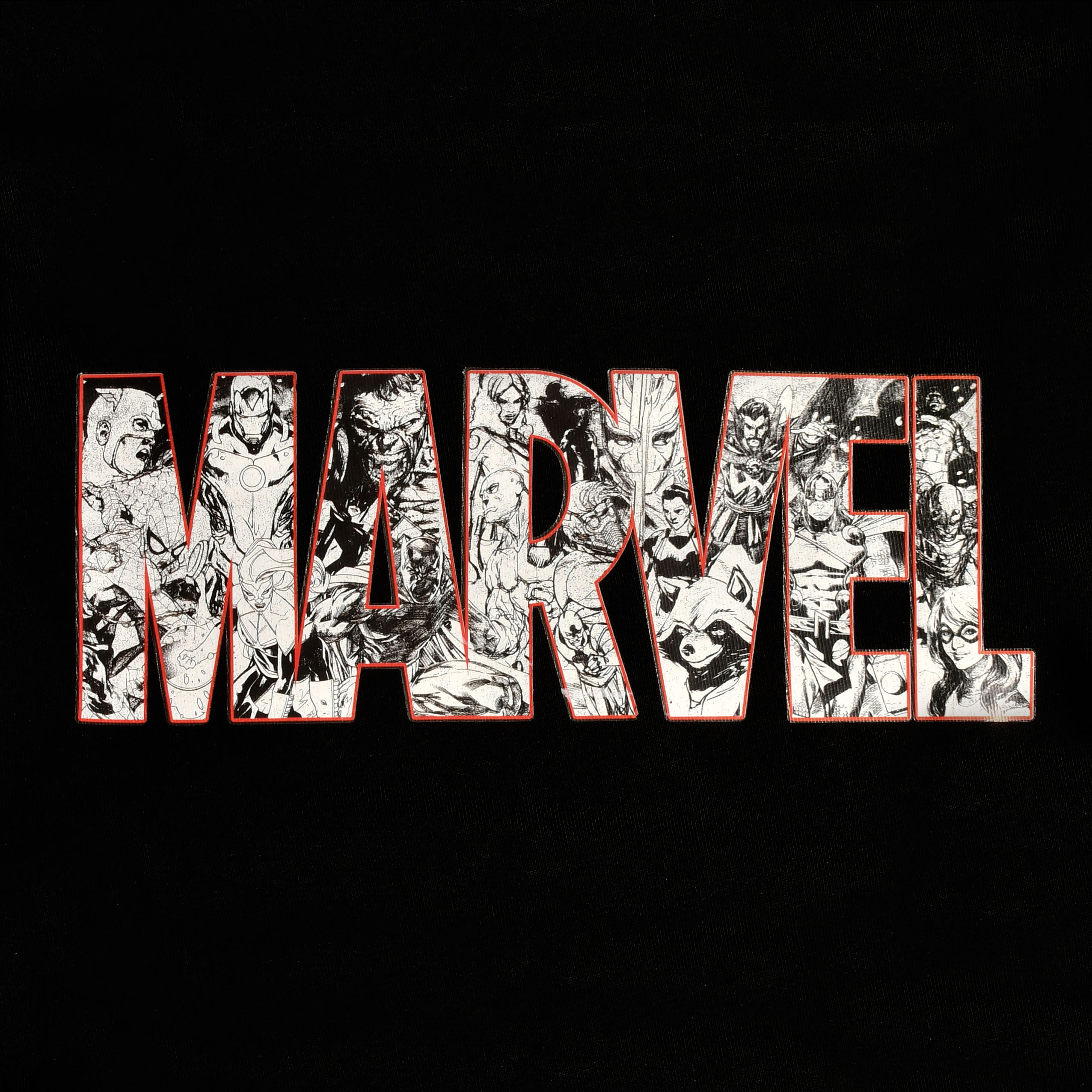 Marvel Comic Logo Hoodie Kinder schwarz