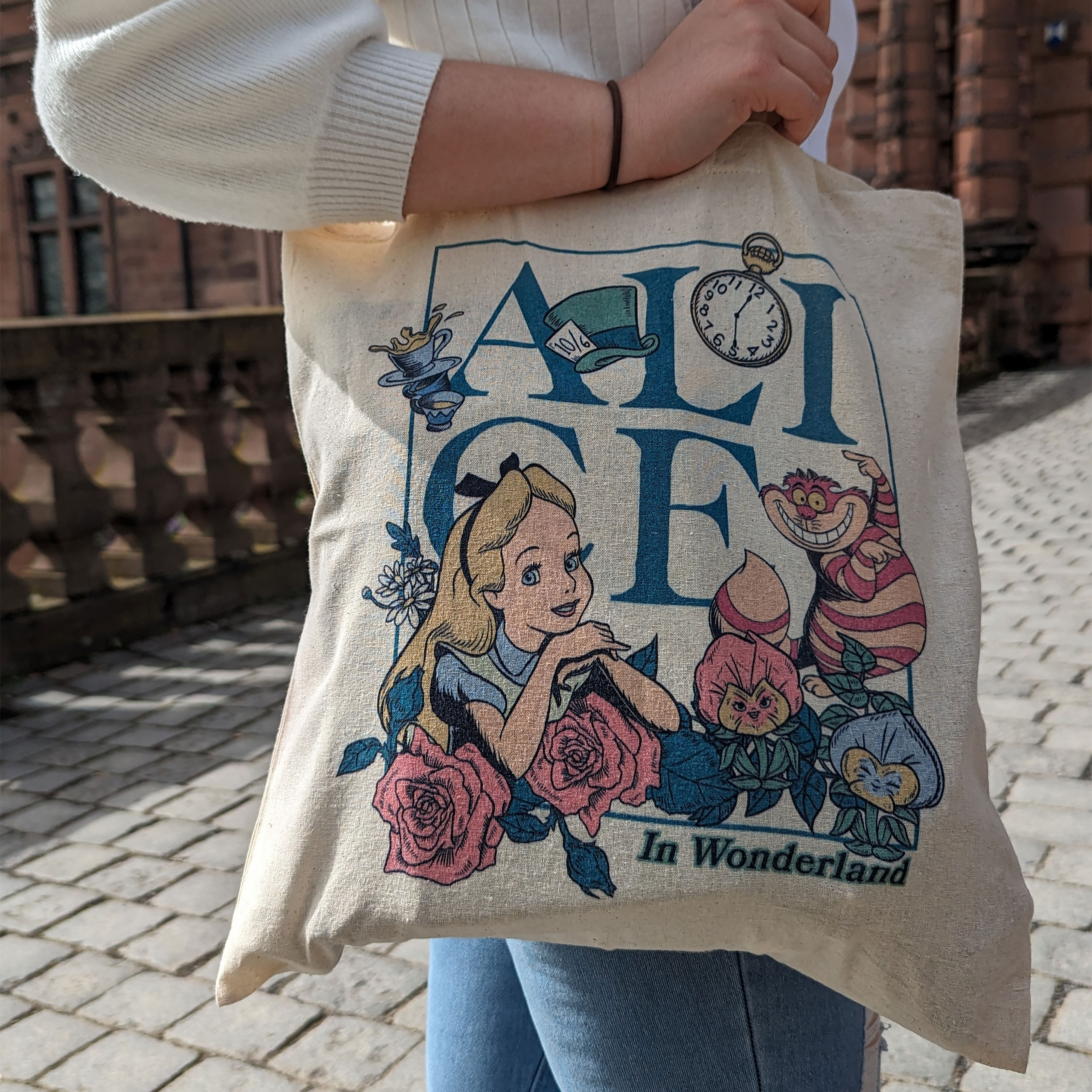 Alice au Pays des Merveilles - Sac en Jute