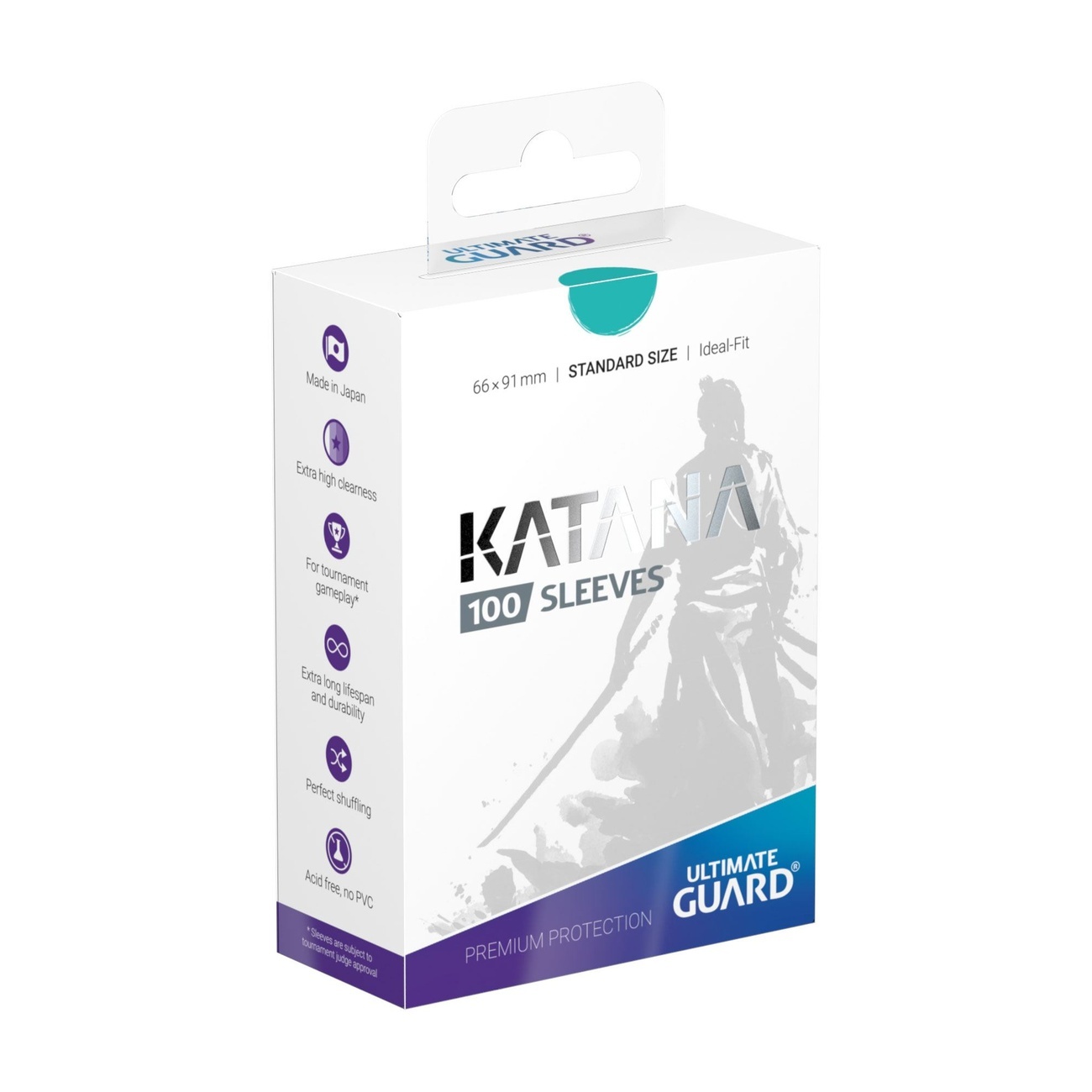 Ultimate Guard Katana Sleeves Standard Size (100) - Turquoise