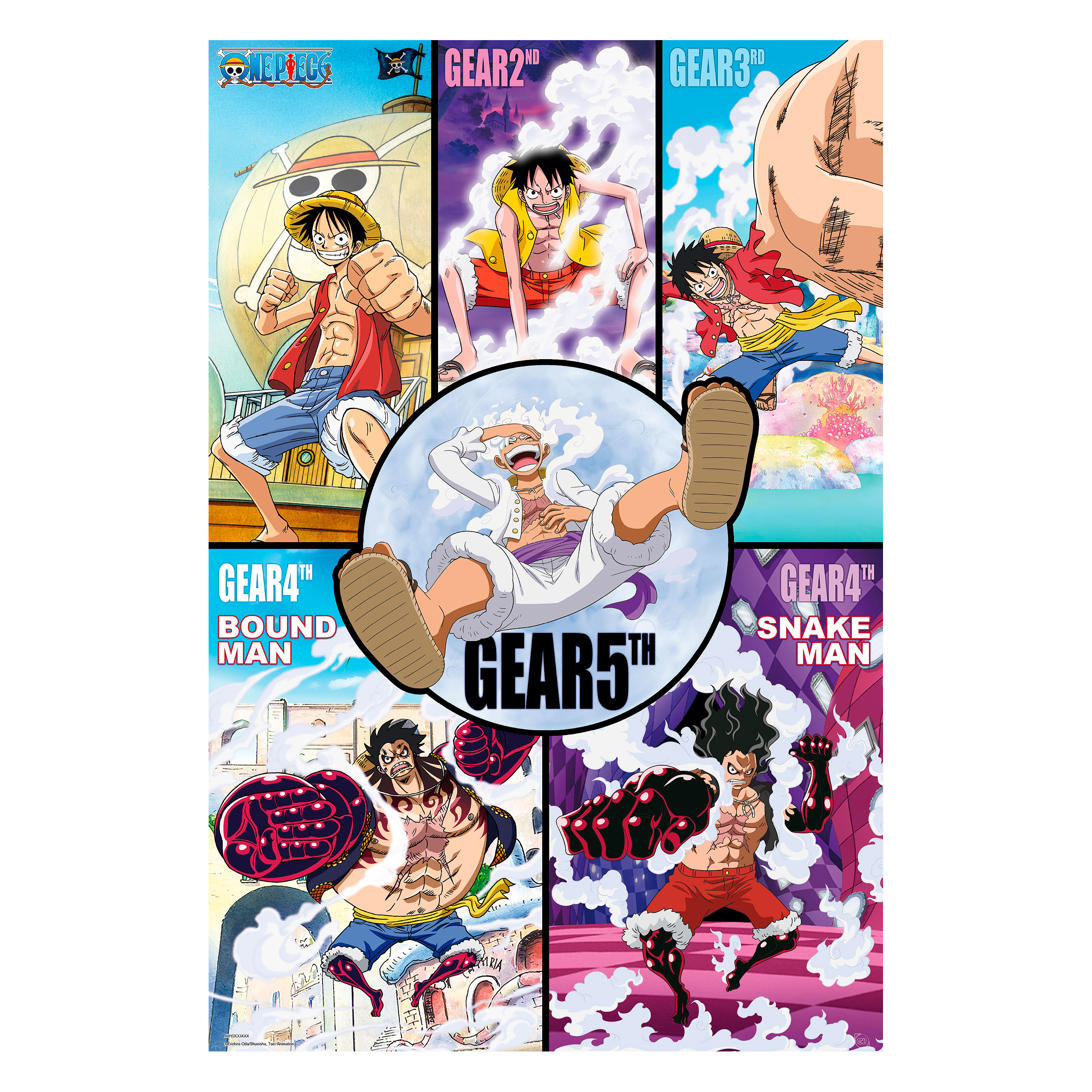 One Piece: Gear 5 - Monkey D. Luffy Transformation Maxi Poster