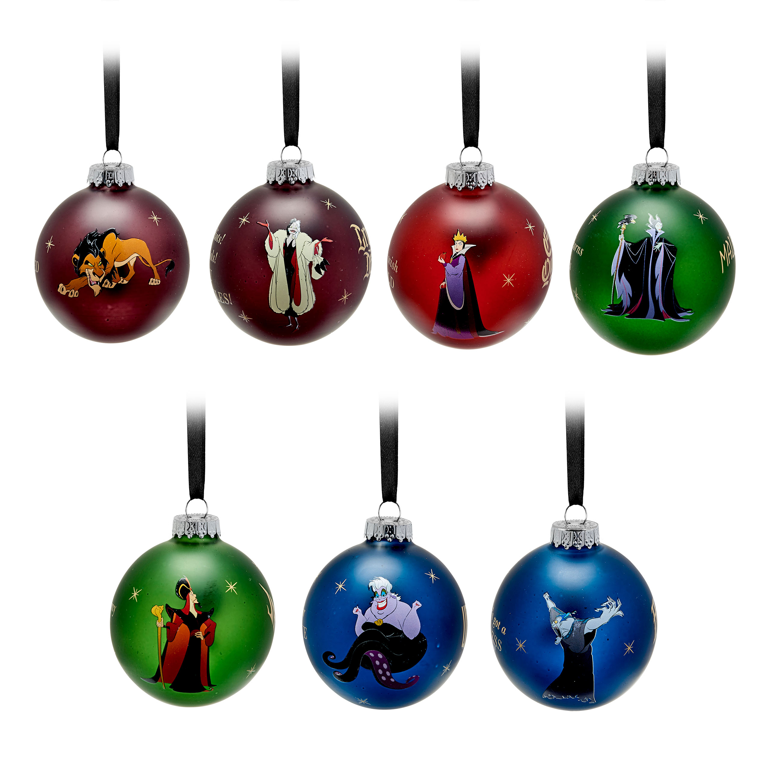 Villanos - Adornos de Navidad de personajes 7pcs