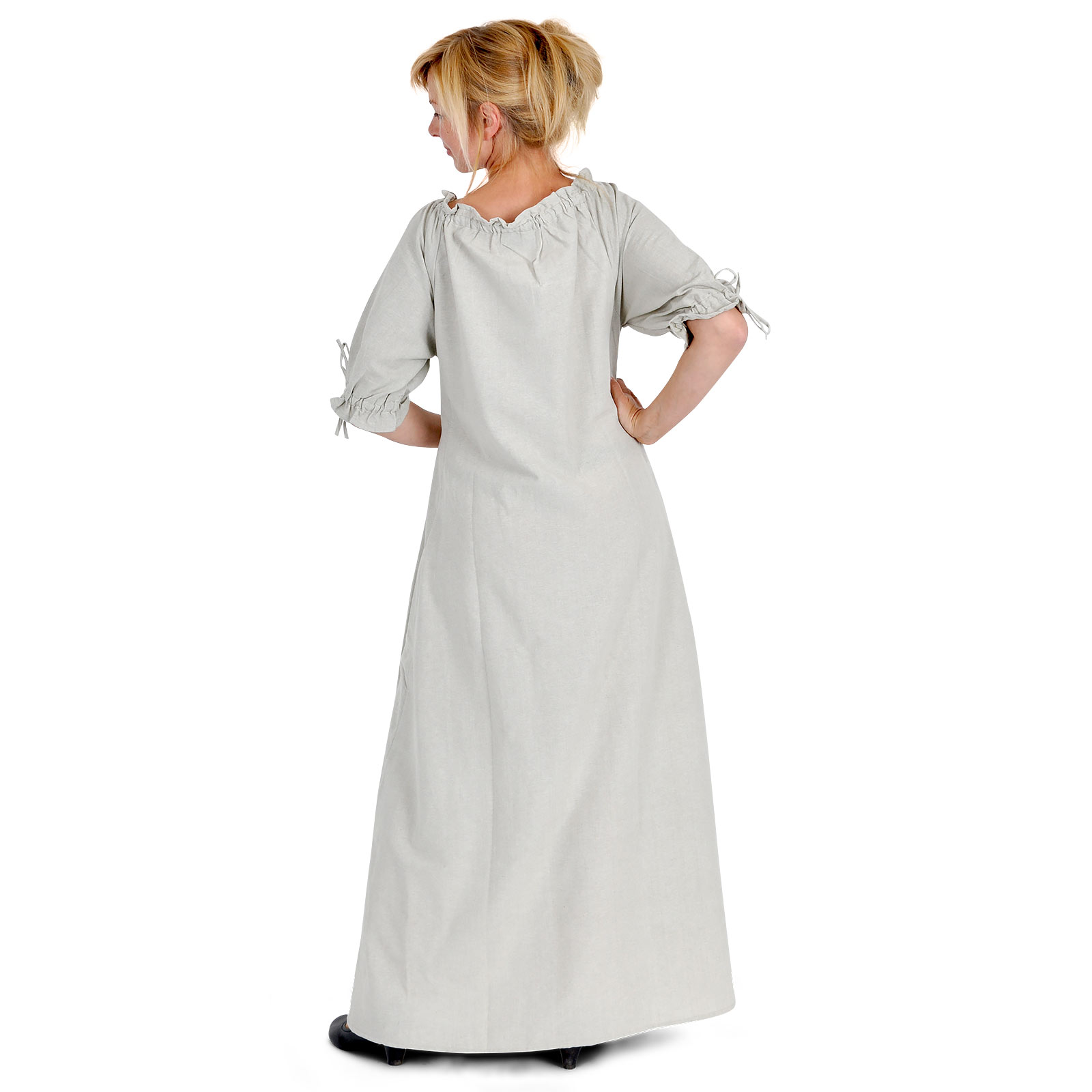 Medieval Short Sleeve Dress Natural