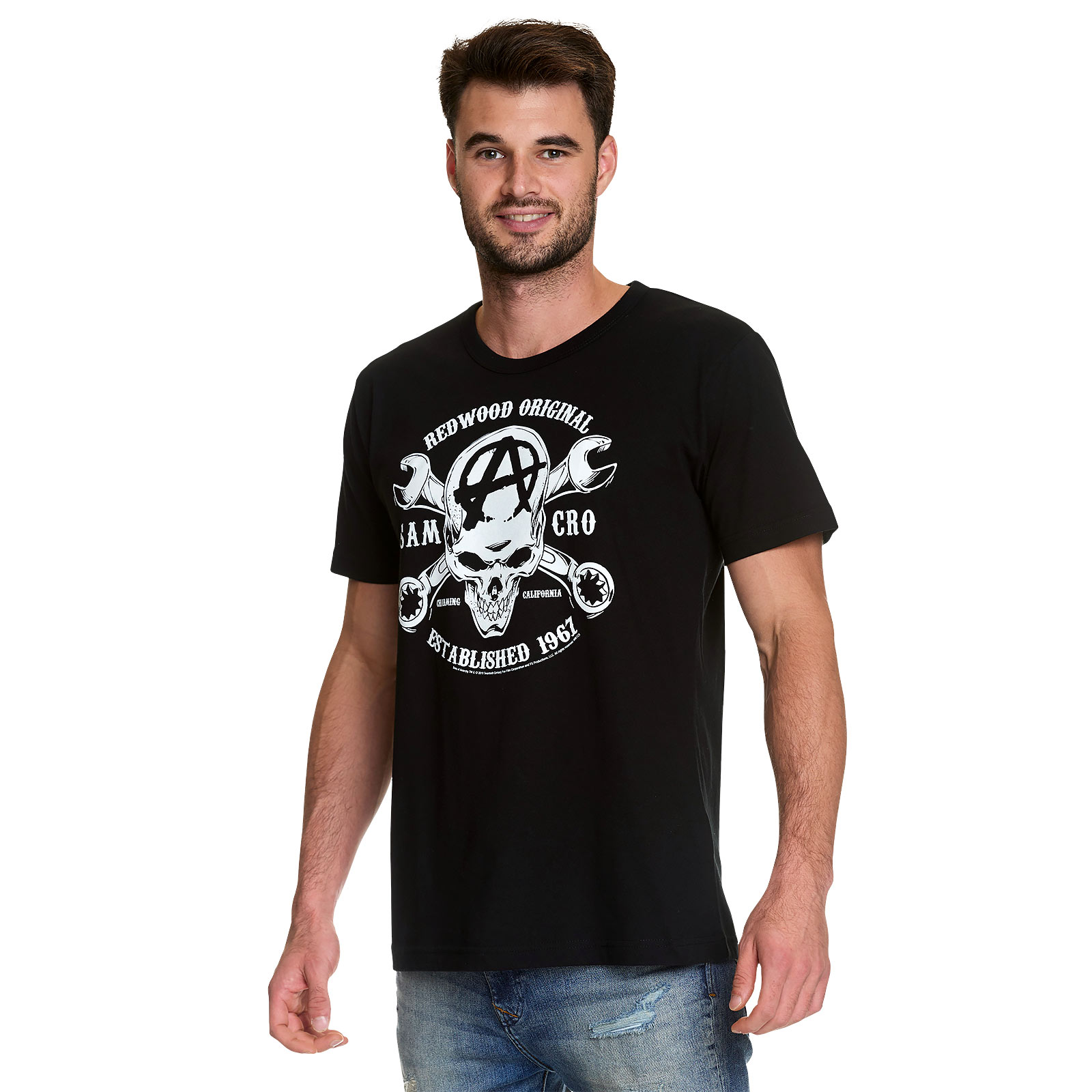 Sons of Anarchy - Samcro Skull Logo T-Shirt schwarz