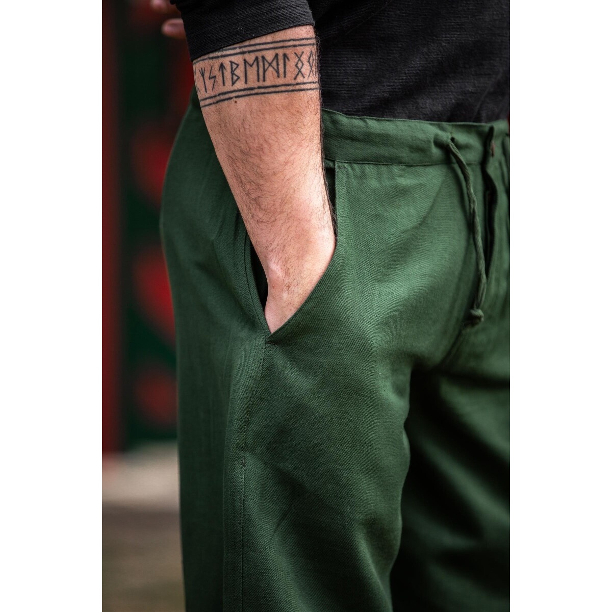 Pantaloni medievali Dirk verdi