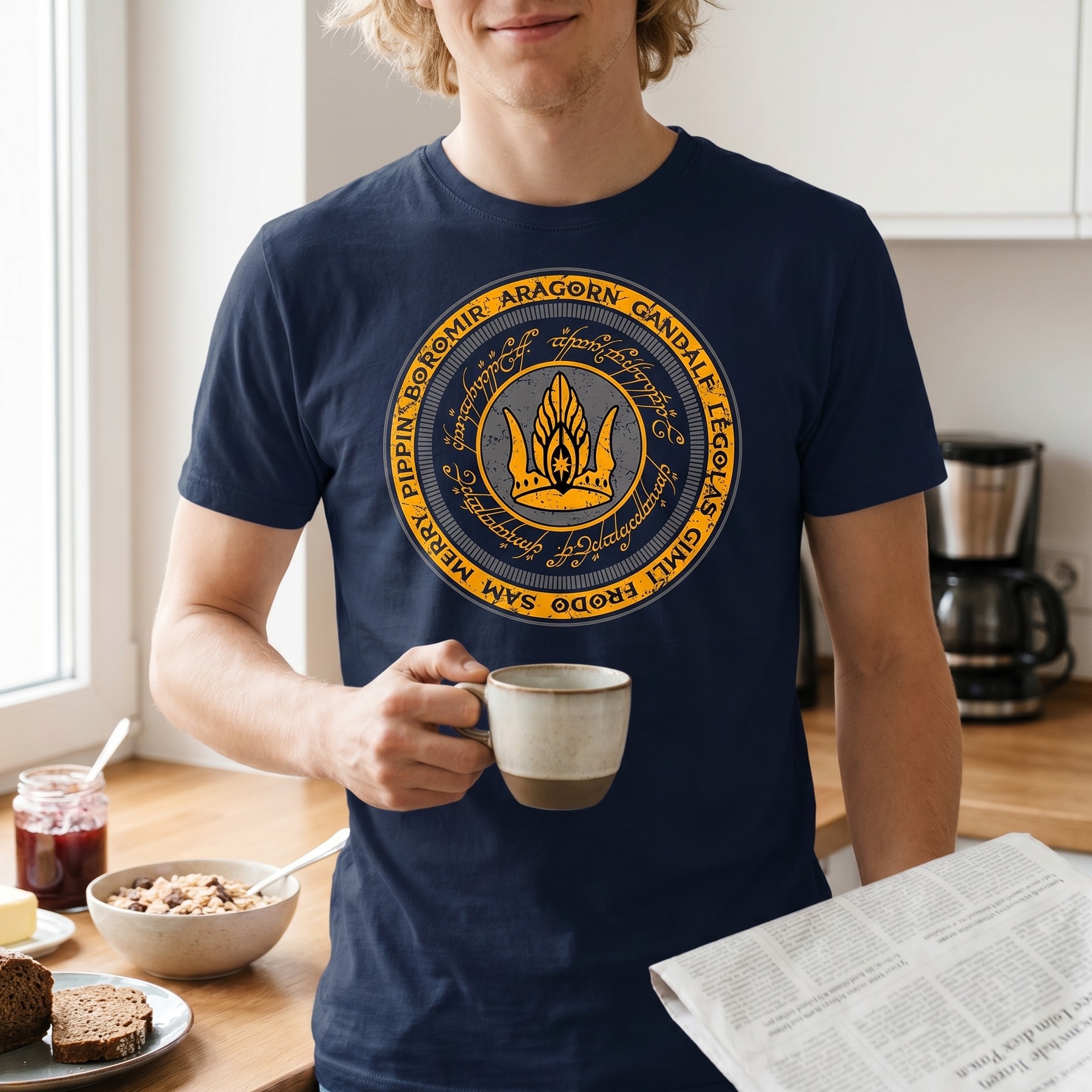Heer der Ringen - Samen voor Gondor T-Shirt blauw