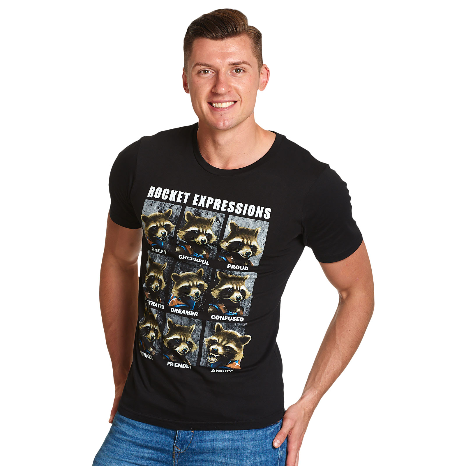 Guardians of the Galaxy - Rocket Expressions T-shirt zwart