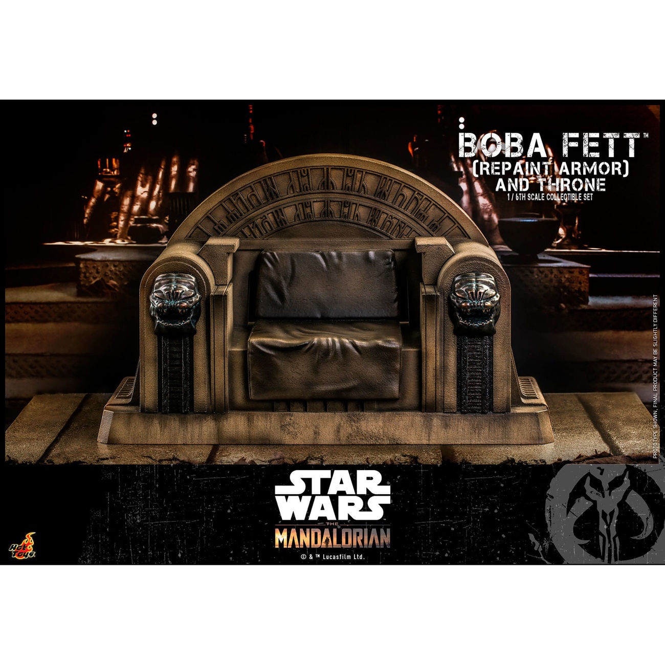 Star Wars: The Mandalorian - Boba Fett 1:6 Scale Action Figure Repaint Armor and Throne Special Edition