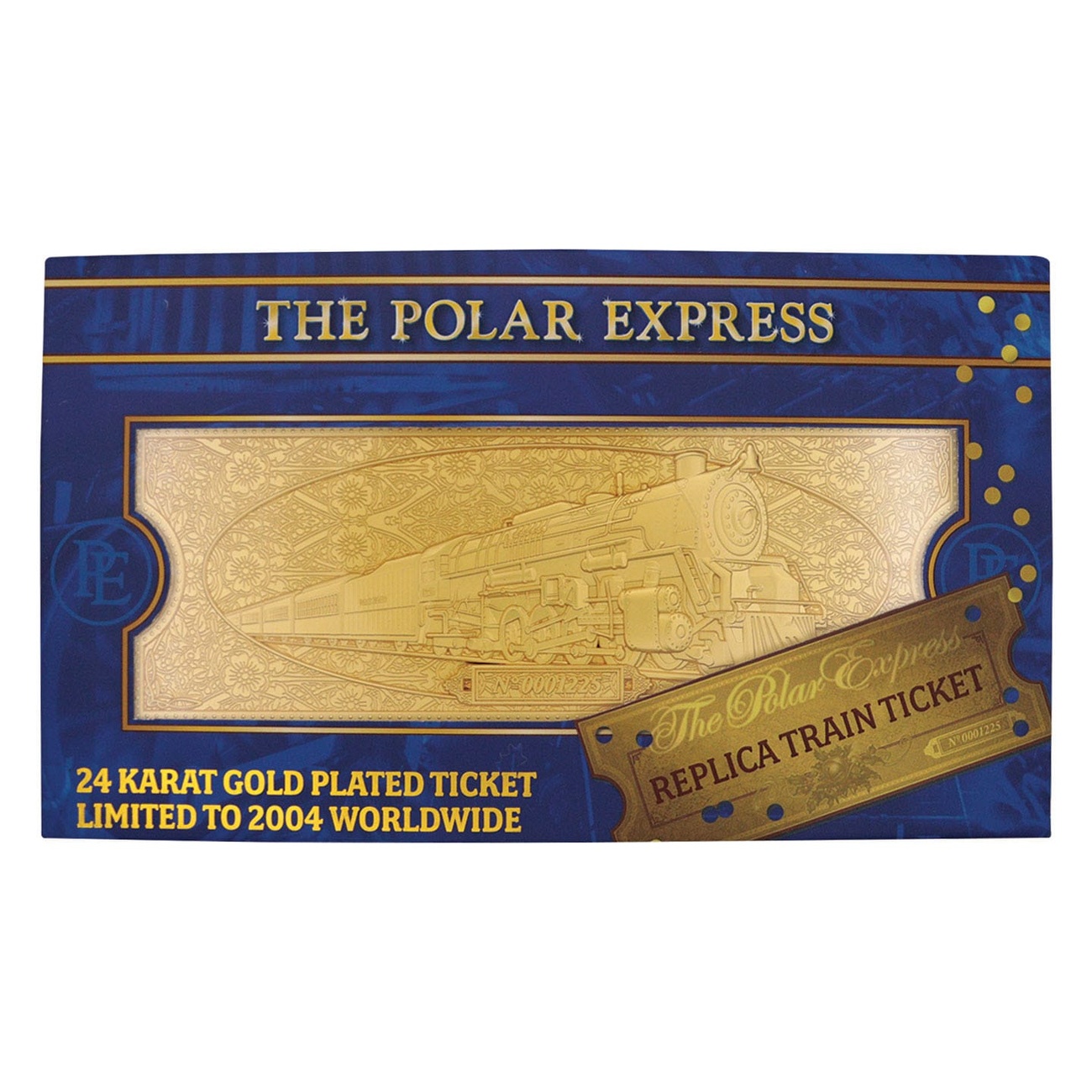 The Polar Express Replica Train Ticket 24k Gold Plated Limited Edition